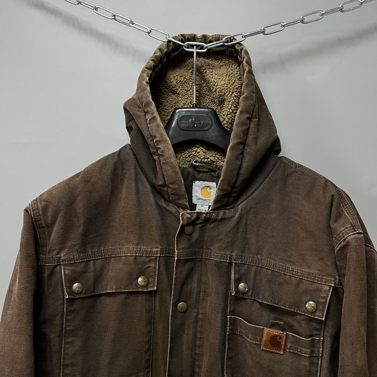 Carhartt Carhartt Sandstone Barlett Jacket Vintage Sherpa Brown faded Size US XL / EU 56 / 4 - 4 Thumbnail