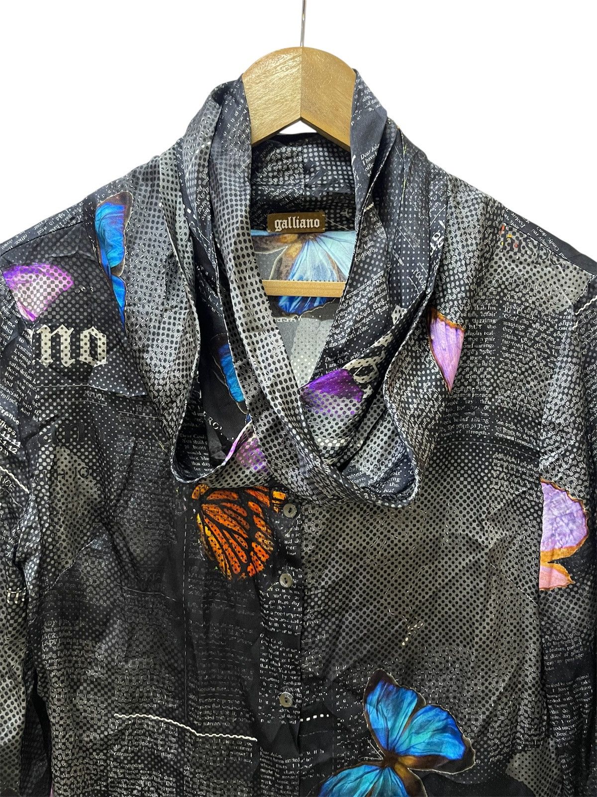 John Galliano Vintage JOHN GALLIANO Rare Iconic Newspaper Gazatte Silk Size S / US 4 / IT 40 - 7 Thumbnail