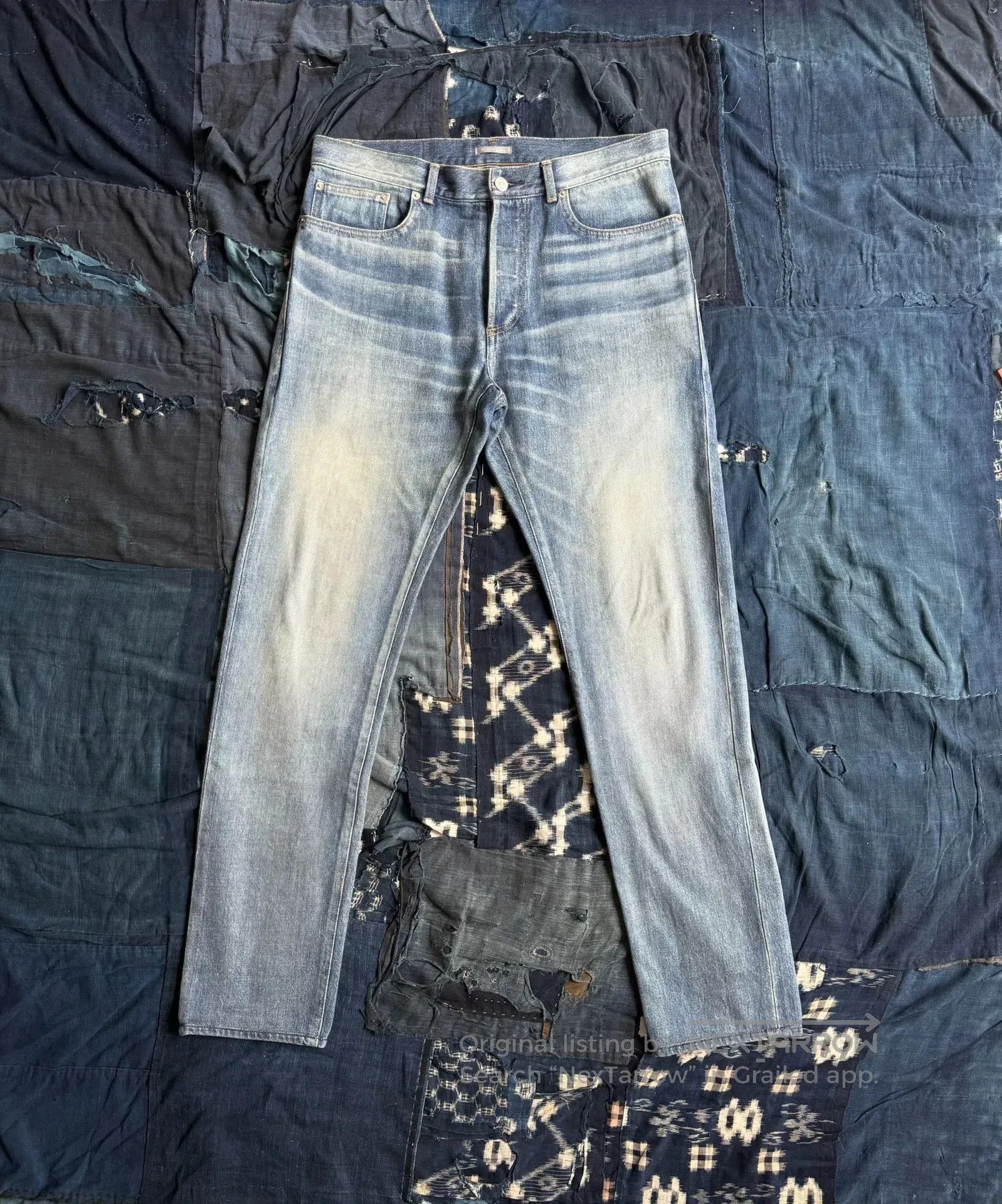 Dior DIOR Washed Distressed Straight. Size US 31 - 1 Thumbnail