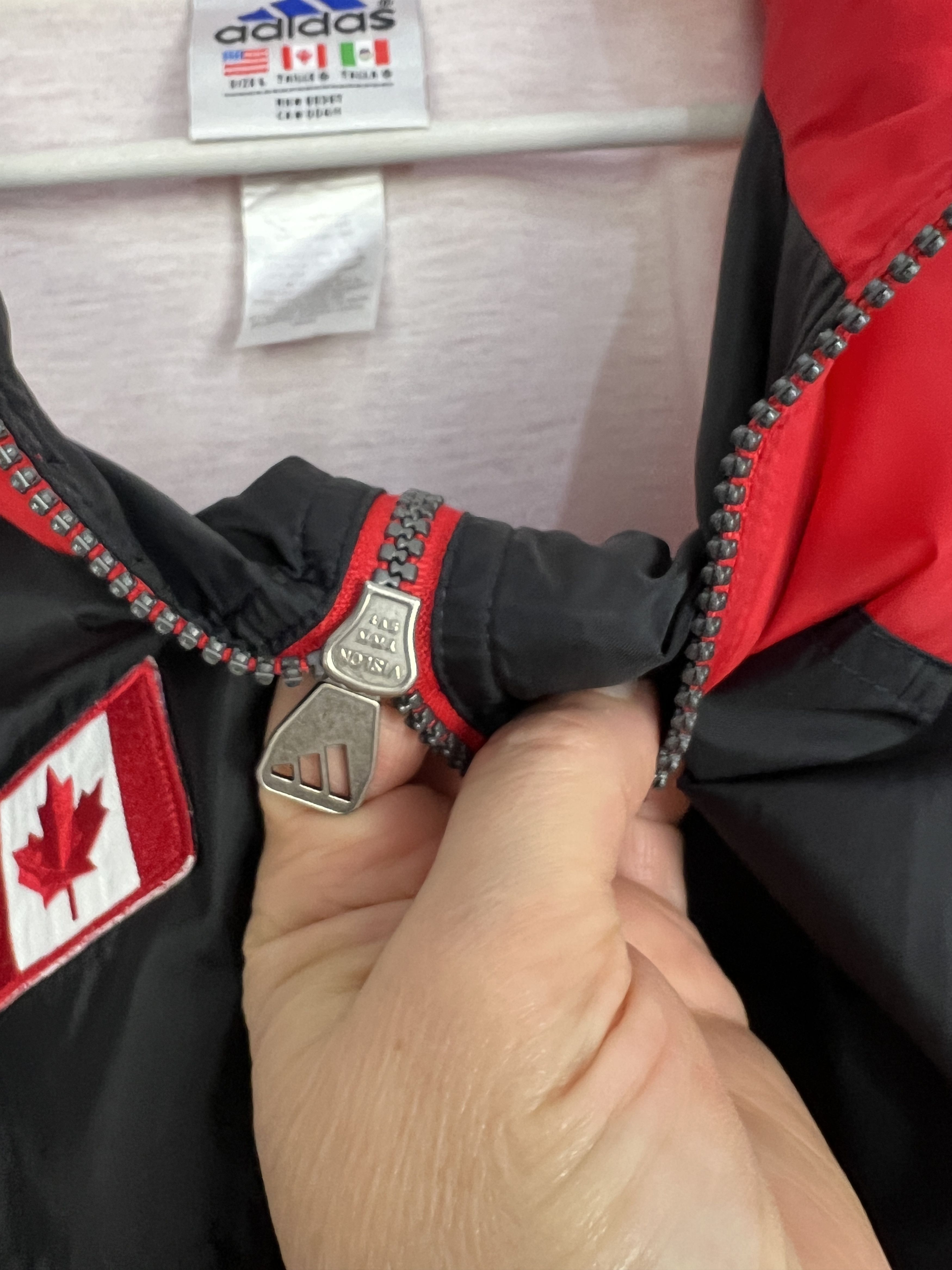 Adidas Vintage 90's Canada Olympics Jacket National Track Top Zip Size US L / EU 52-54 / 3 - 4 Thumbnail