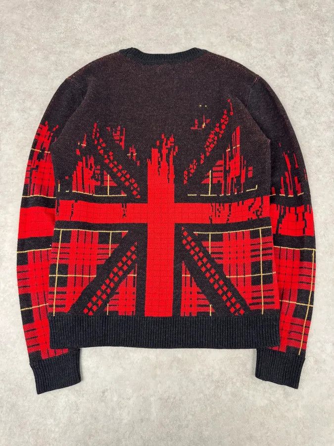 Alexander McQueen AW2012 Alexander Mcqueen Black & Red UK Flag Destructured Sweater Size US L / EU 52-54 / 3 - 5 Thumbnail