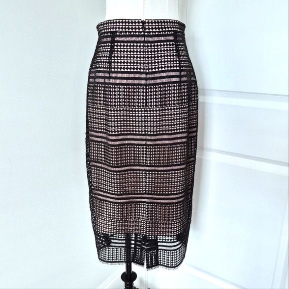 LK Bennett Lace Skirt Party Special Occasion Spring Summer Work Size 30" / US 8 / IT 44 - 10 Thumbnail