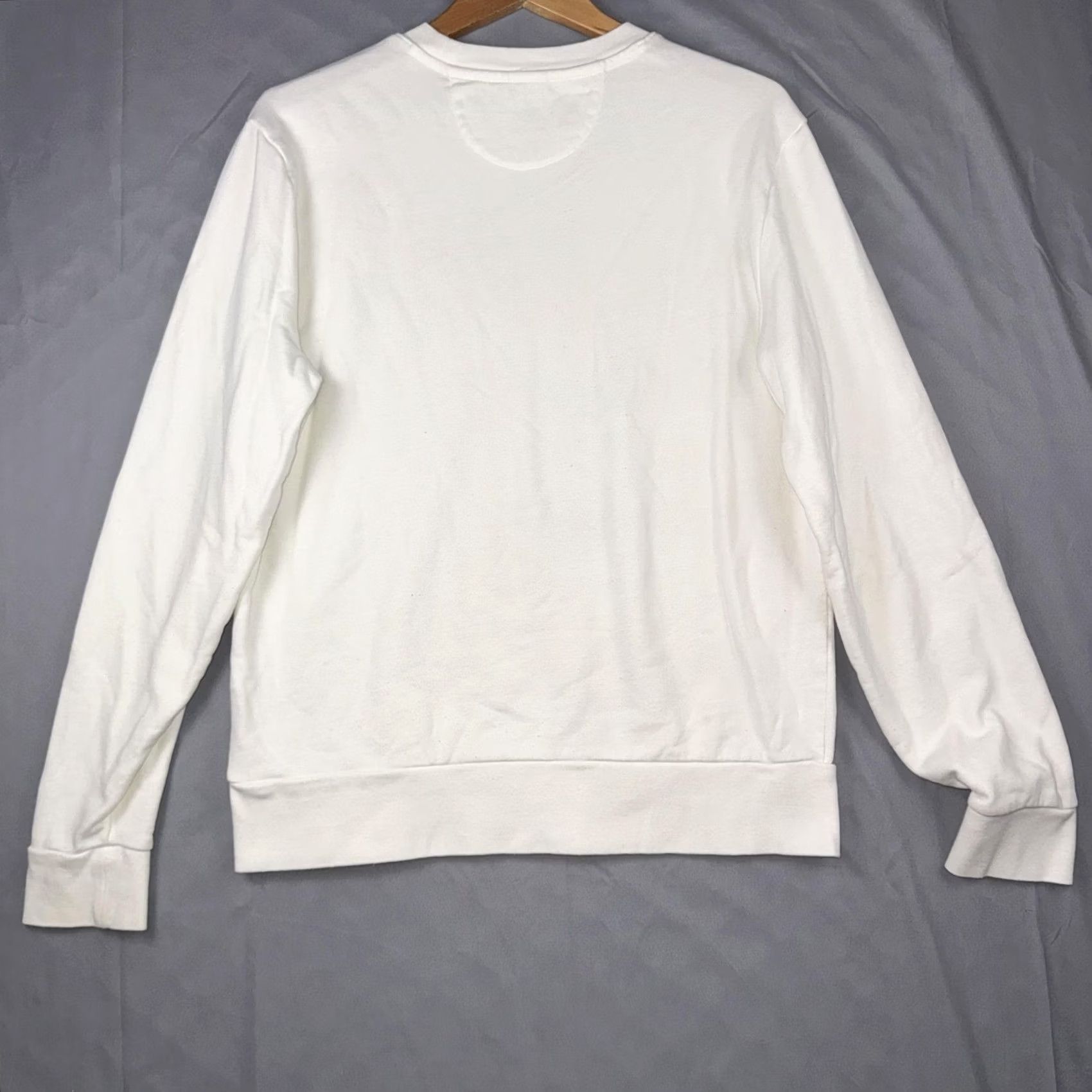 Topo Designs Topo Designs Sweatshirt Mens M White Crewneck Logo Pullover Organic Cotton Knit All Seasons Regular Fit Size US M / EU 48-50 / 2 - 2 Thumbnail
