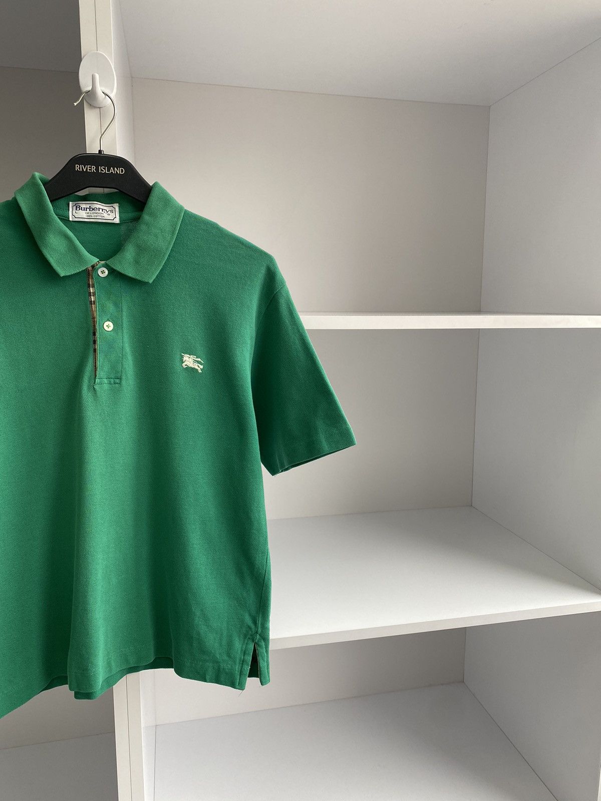 Burberry × Vintage Vintage Burberry Green Polo T-Shirt Size US S / EU 44-46 / 1 - 7 Thumbnail