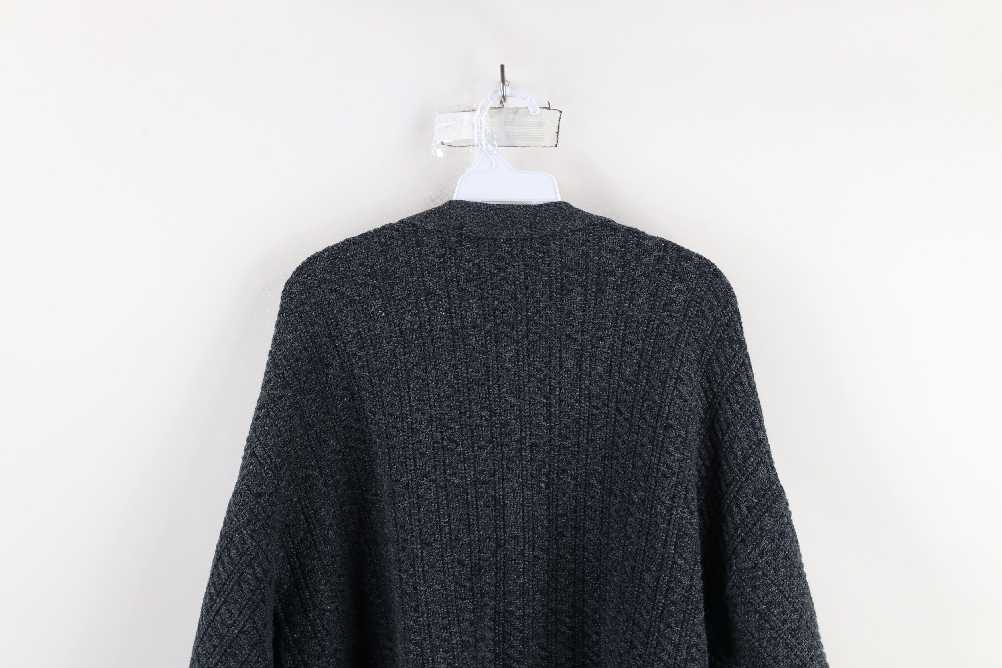 Vintage Vintage 90s Streetwear Textured Knit Cardigan Sweater USA Size US L / EU 52-54 / 3 - 9 Thumbnail