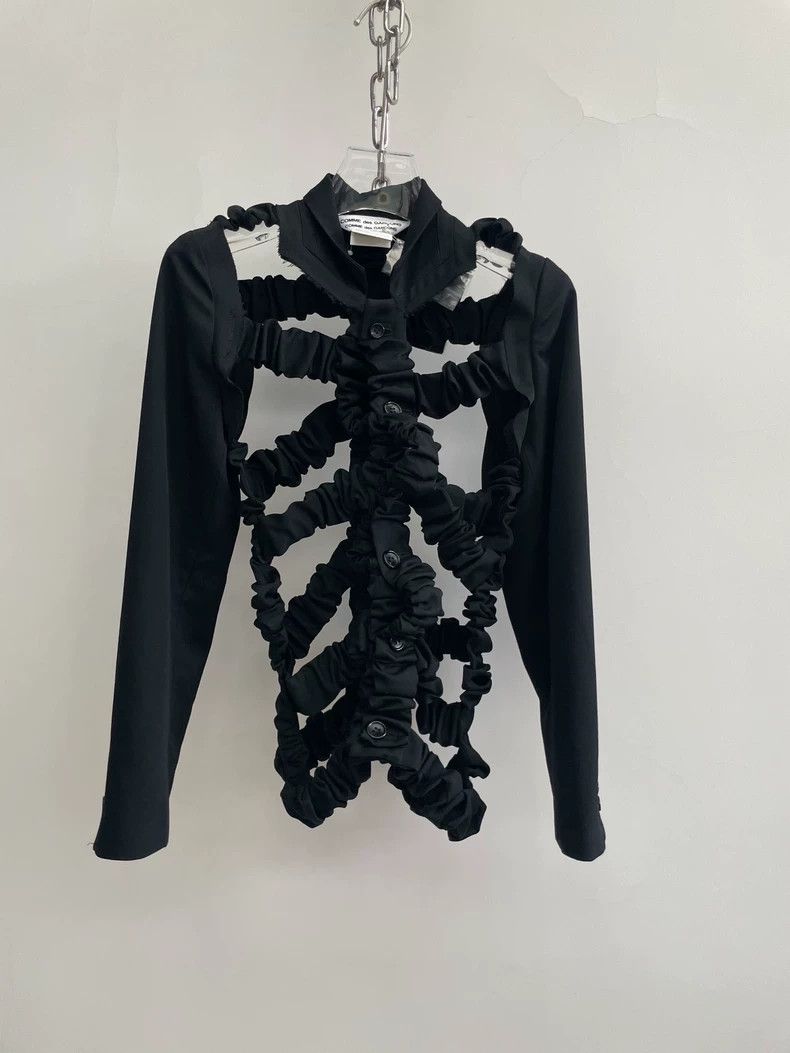 Comme des Garcons Comme Des Garcons Black pleated, crisscrossed, stretchy de Size XS / US 0-2 / IT 36-38 - 8 Thumbnail