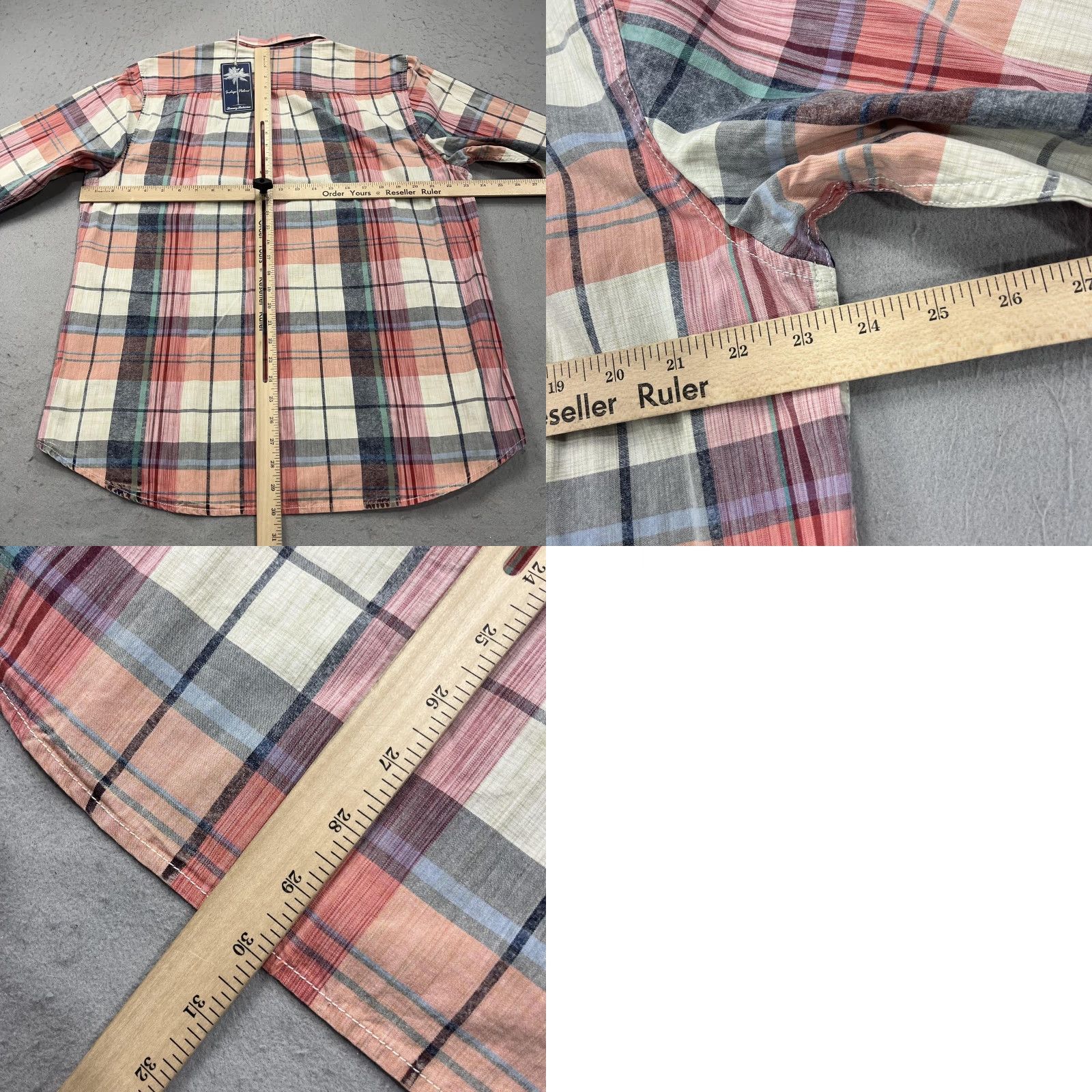 Tommy Bahama Tommy Bahama Shirt Mens Large Multicolor Plaid Indigo Palms Cotton NWT Size US L / EU 52-54 / 3 - 8 Thumbnail