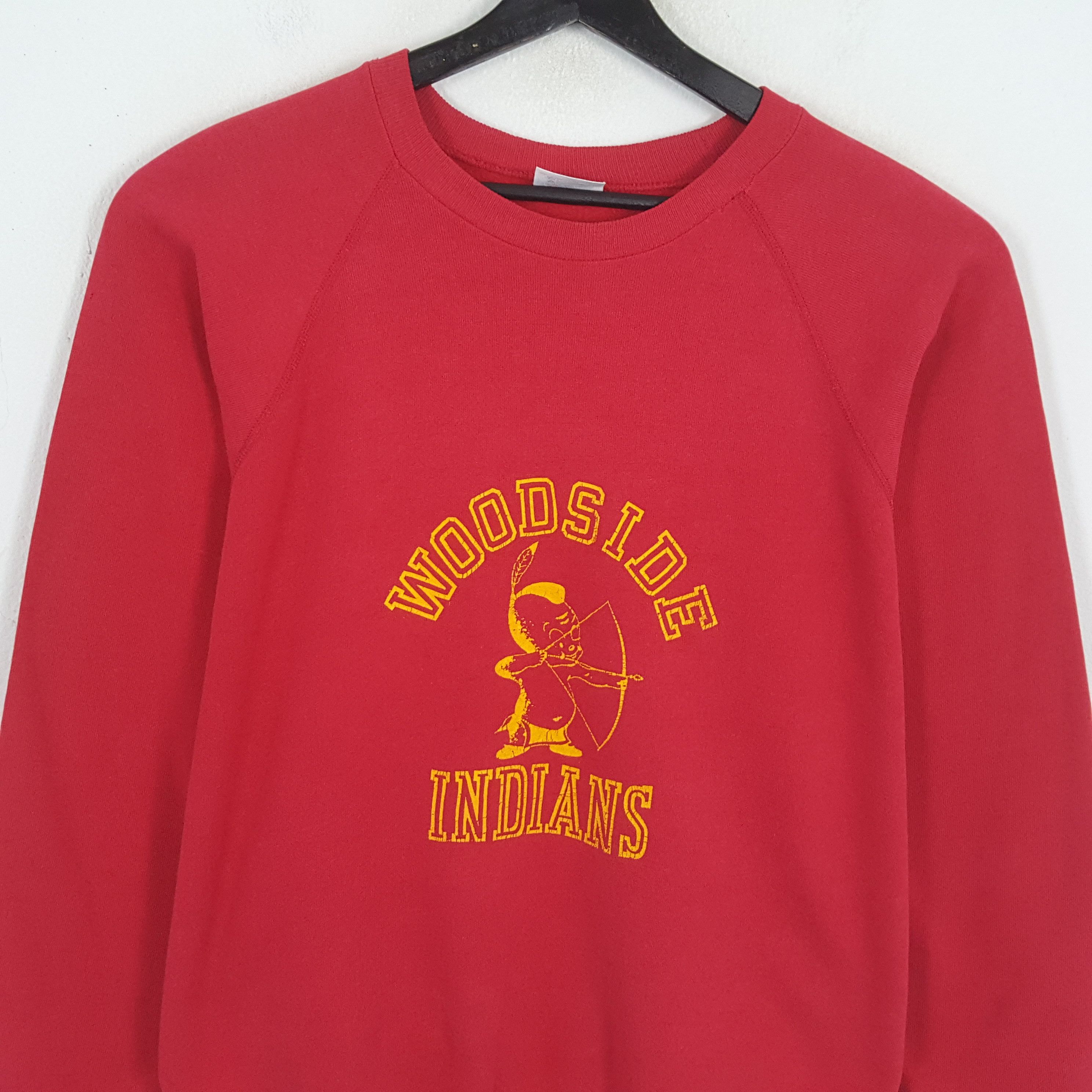 Vintage WOODSIDE INDIANS Streetwear Style Vintage Sweatshirt Size US L / EU 52-54 / 3 - 2 Thumbnail