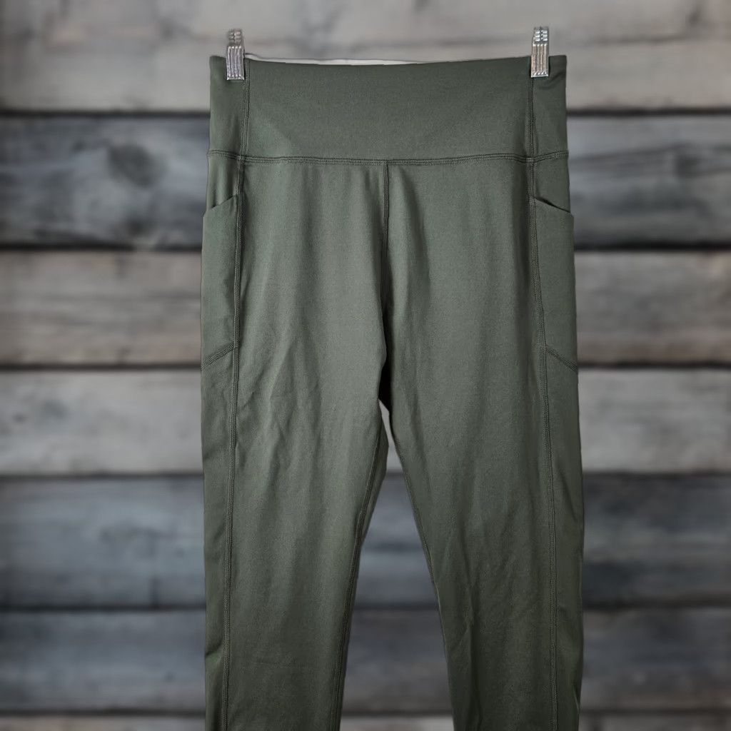 Vintage VINTAGE? (No) Figs Womens Leggings Size Large Green Pockets High Rise Size 36" / US 14 / IT 50 - 1 Thumbnail