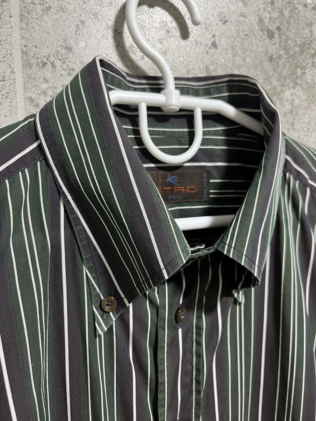 Etro × Vintage Etro Shirt Black Striped Men Size 43 Size US M / EU 48-50 / 2 - 6 Thumbnail