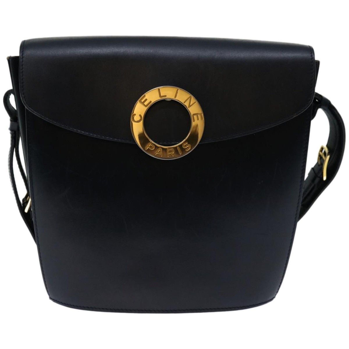 Celine Celine Vintage Circle Logo Crossbody Bag Leather Size ONE SIZE - 1 Thumbnail