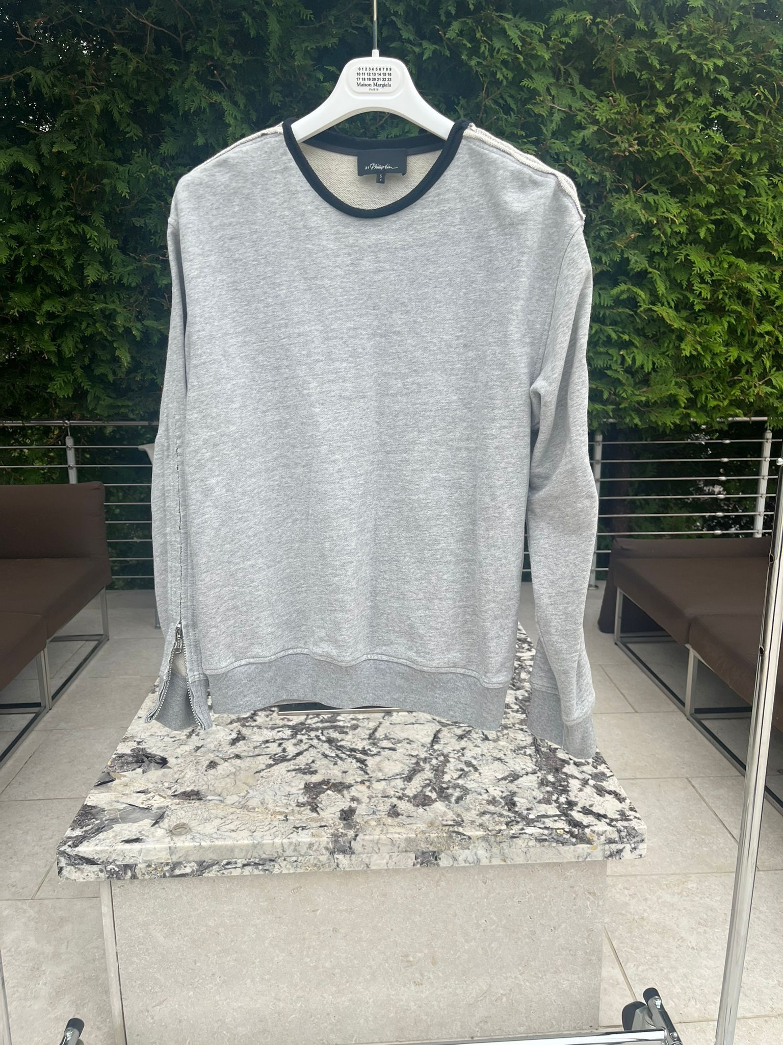 Zip All The Way Around Sweater in Grey