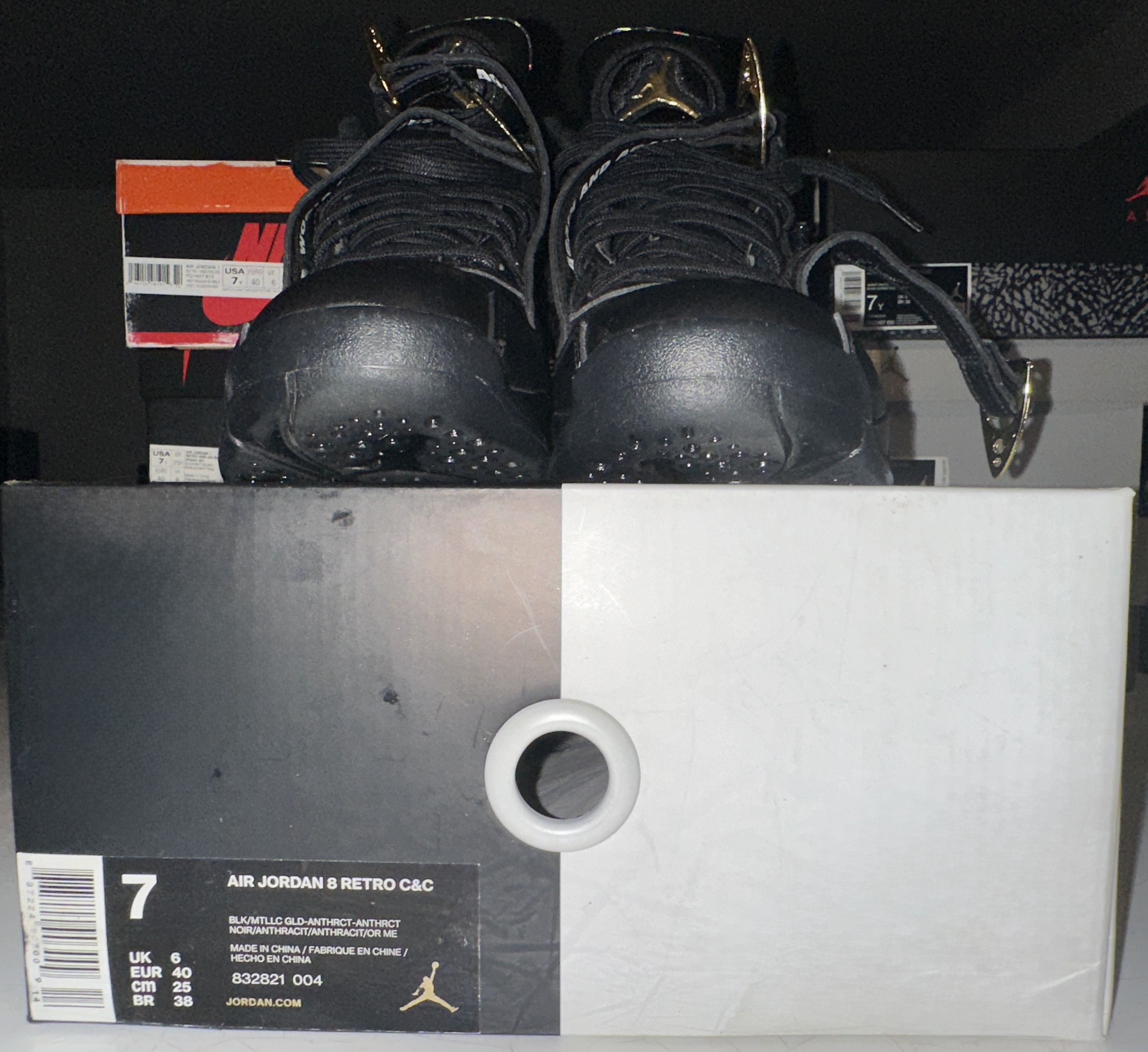 Jordan Brand Air Jordan 8 Retro 'Confetti' BLACK/METALLIC GOLD/ANTRACITE Size US 7 / EU 40 - 8 Thumbnail