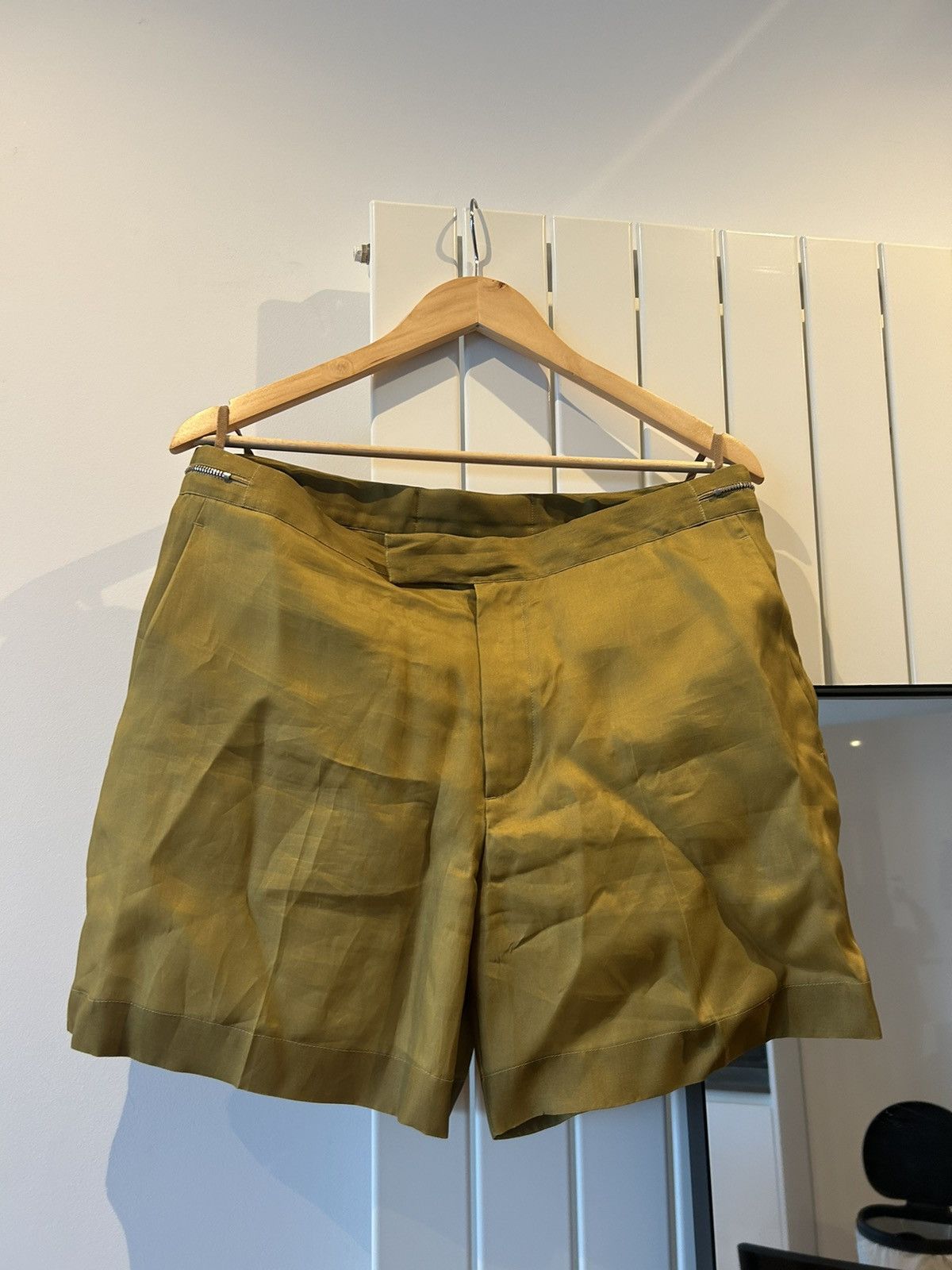 image of Helmut Lang Shorts in Gold, Men's (Size 33)