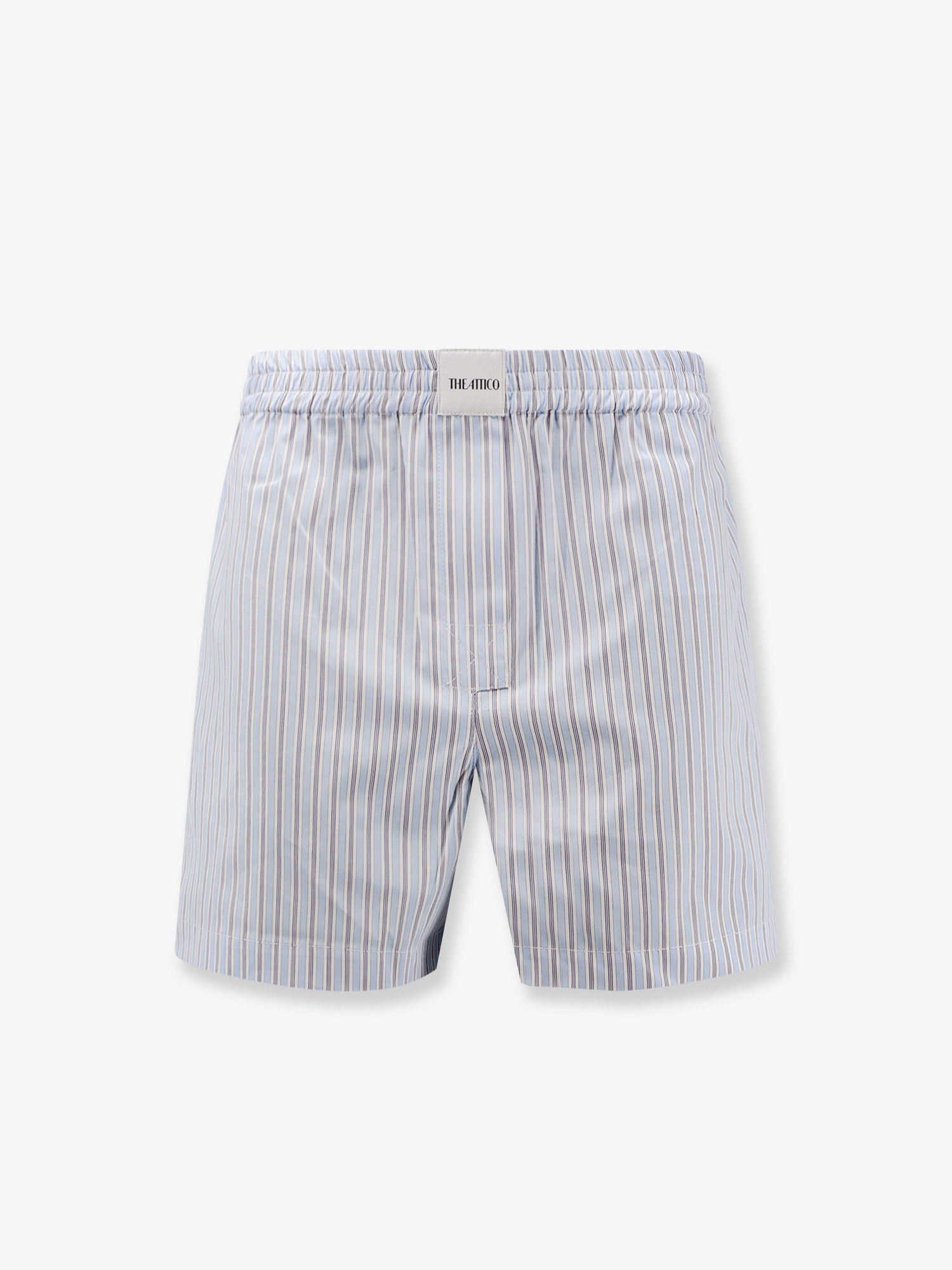 The Attico Striped Cotton Shorts Size 27" / US 4 / IT 40 - 1 Thumbnail