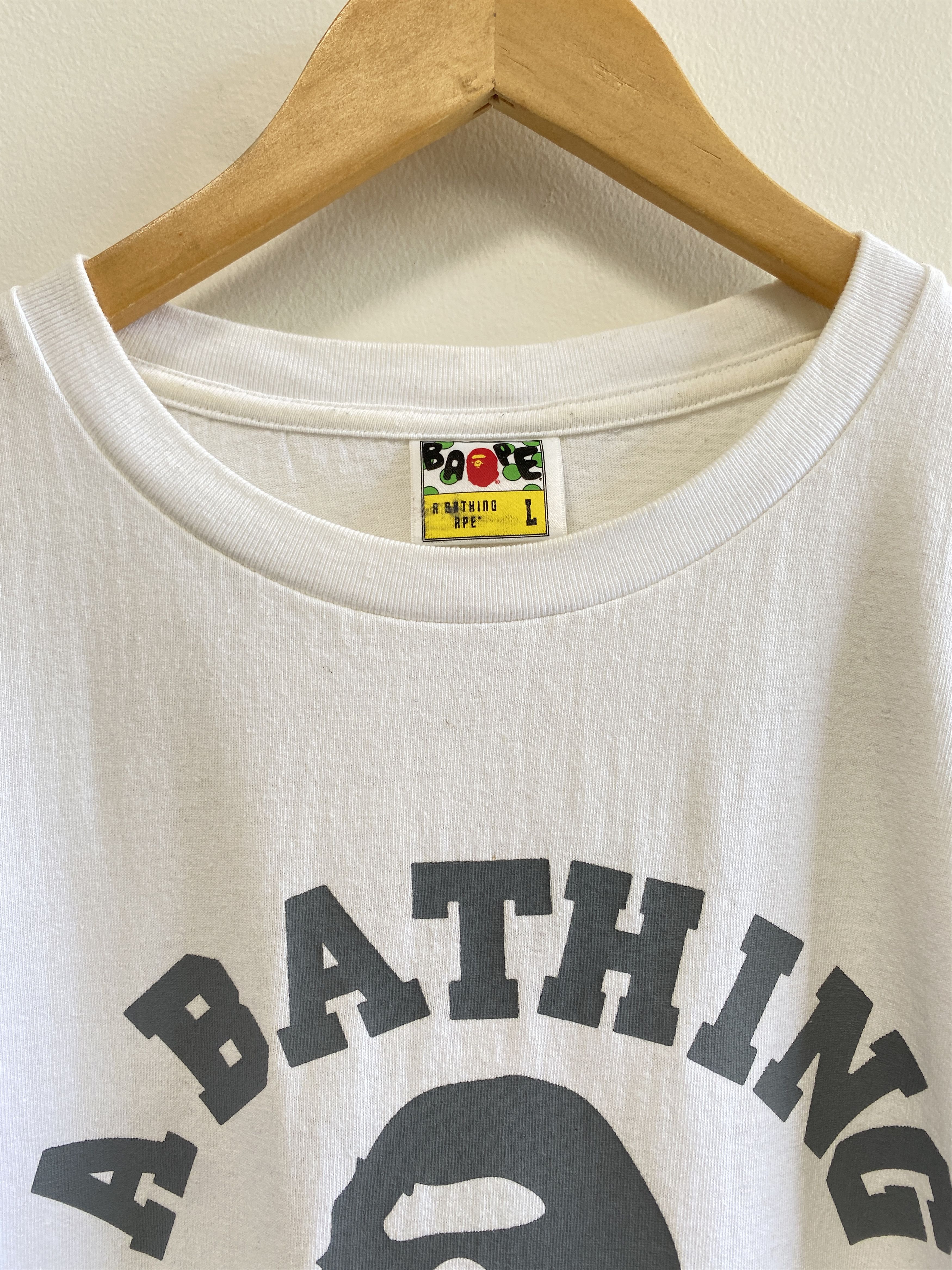 Bape BAPE WHITE COLLEGE TSHIRT Size US L / EU 52-54 / 3 - 2 Thumbnail