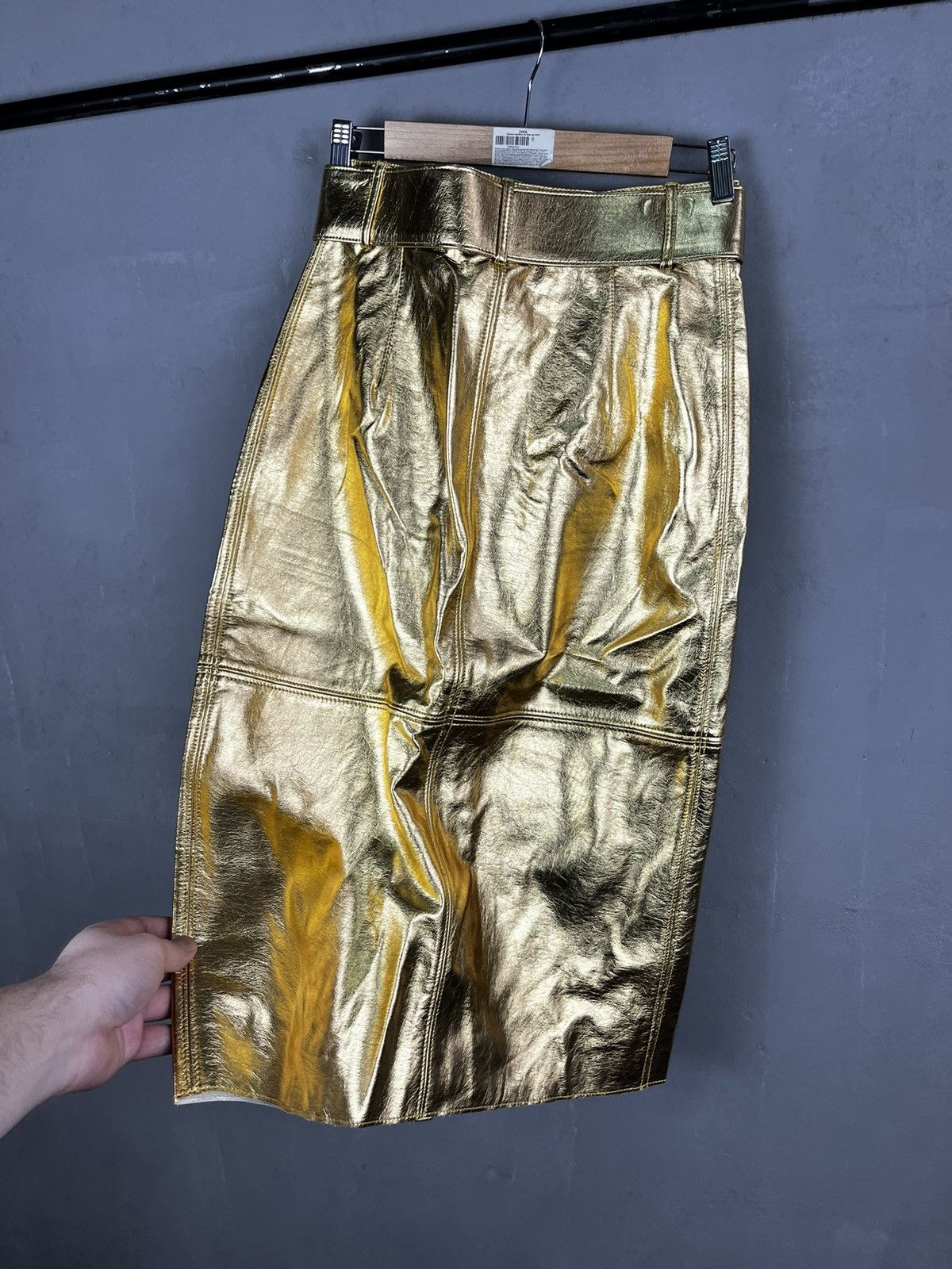 MSGM × Other MSGM Metallic Belted Midi Skirt Size 28" / US 6 / IT 42 - 6 Thumbnail