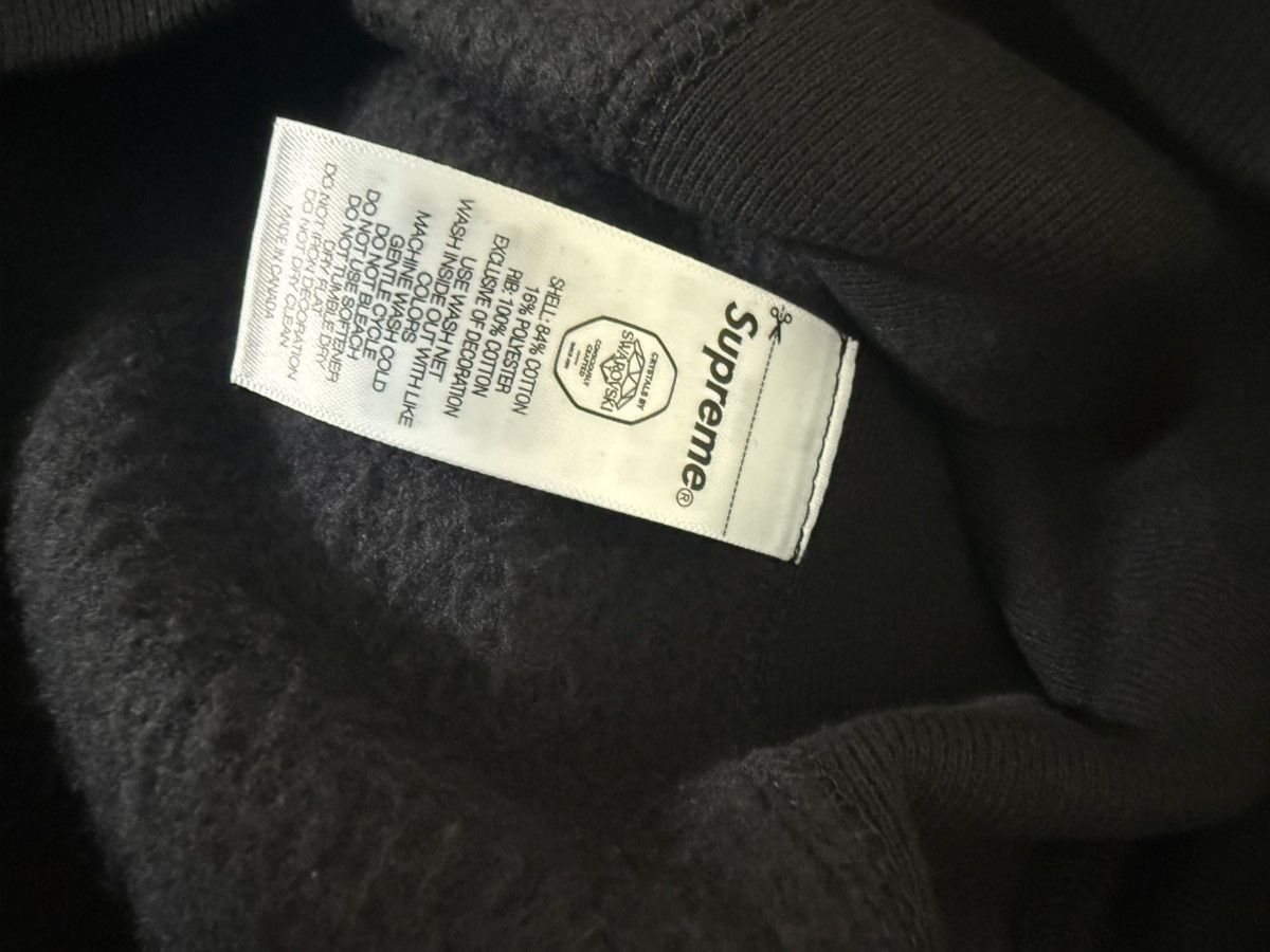 Supreme × Swarovski Supreme Swarovski Black Motion Logo Hoodie Sweatshirt Large Size US L / EU 52-54 / 3 - 9 Thumbnail