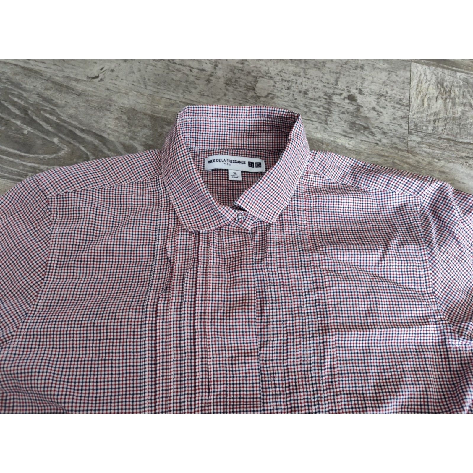 Uniqlo VINTAGE Uniqlo Womens Button Shirt XS Collared Casual Long Sleeve Cotton All Seasons Blue Red White Size XS / US 0-2 / IT 36-38 - 4 Thumbnail
