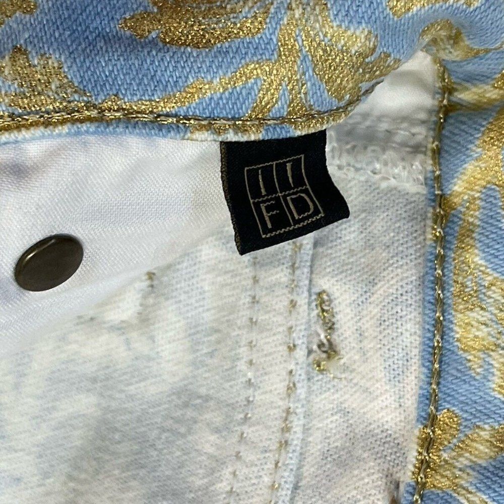Just Cavalli Just Cavalli Women’s Gold Blue VTG Jeans Pants Sz 28 Size 28" / US 6 / IT 42 - 10 Thumbnail
