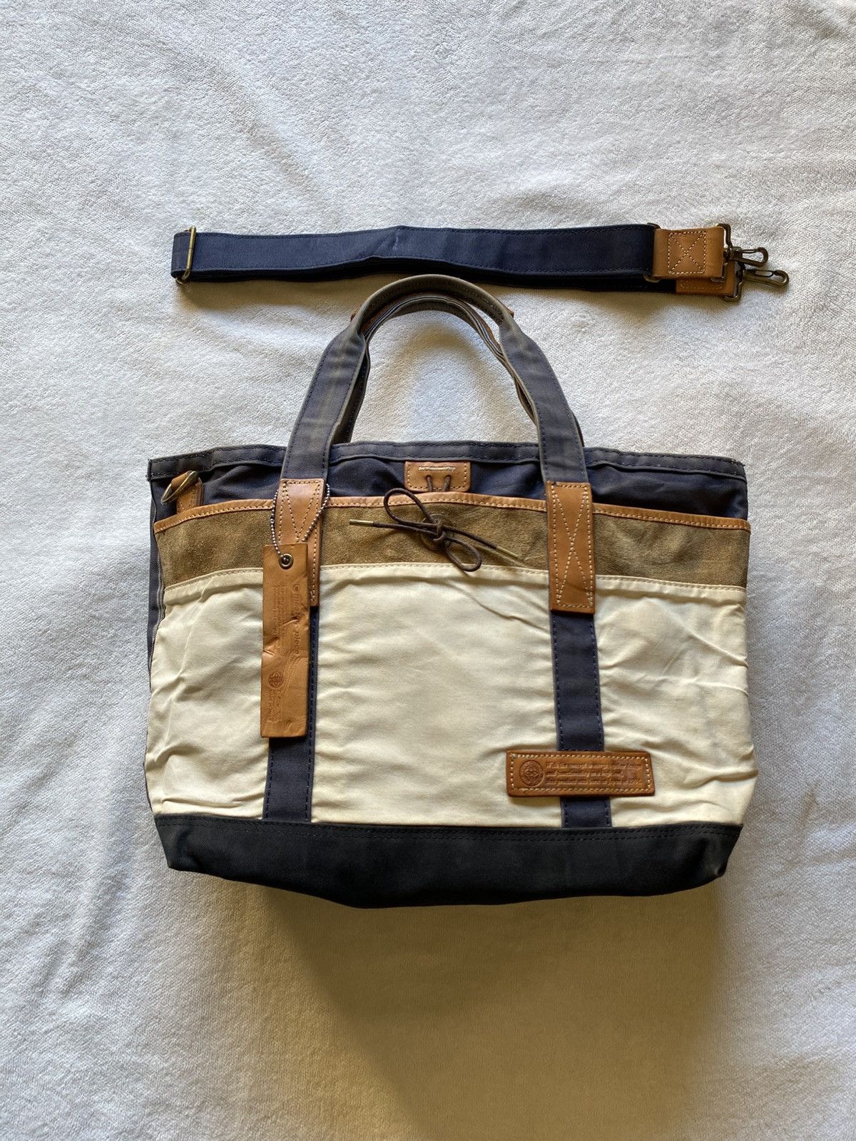 Masterpiece Japan Mspc Canvas Leather 2 Way Sling Tote Bag, Men's