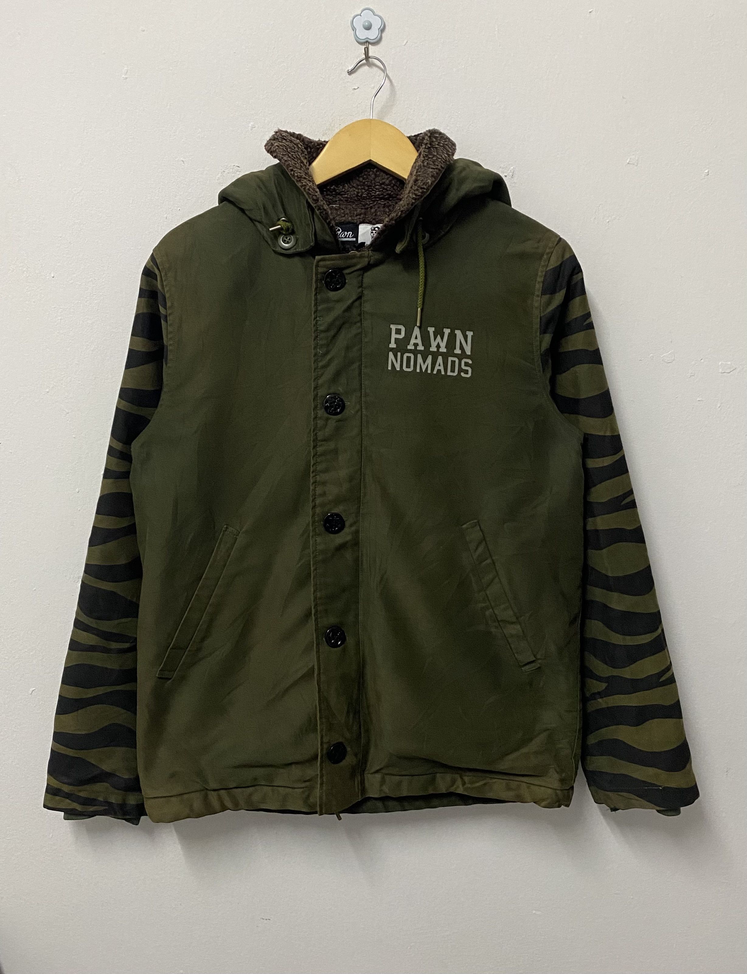 14th Addiction Vintage Pawn Nomads Punk Sherpa Comoflouge Light Jacket Size US S / EU 44-46 / 1 - 1 Thumbnail