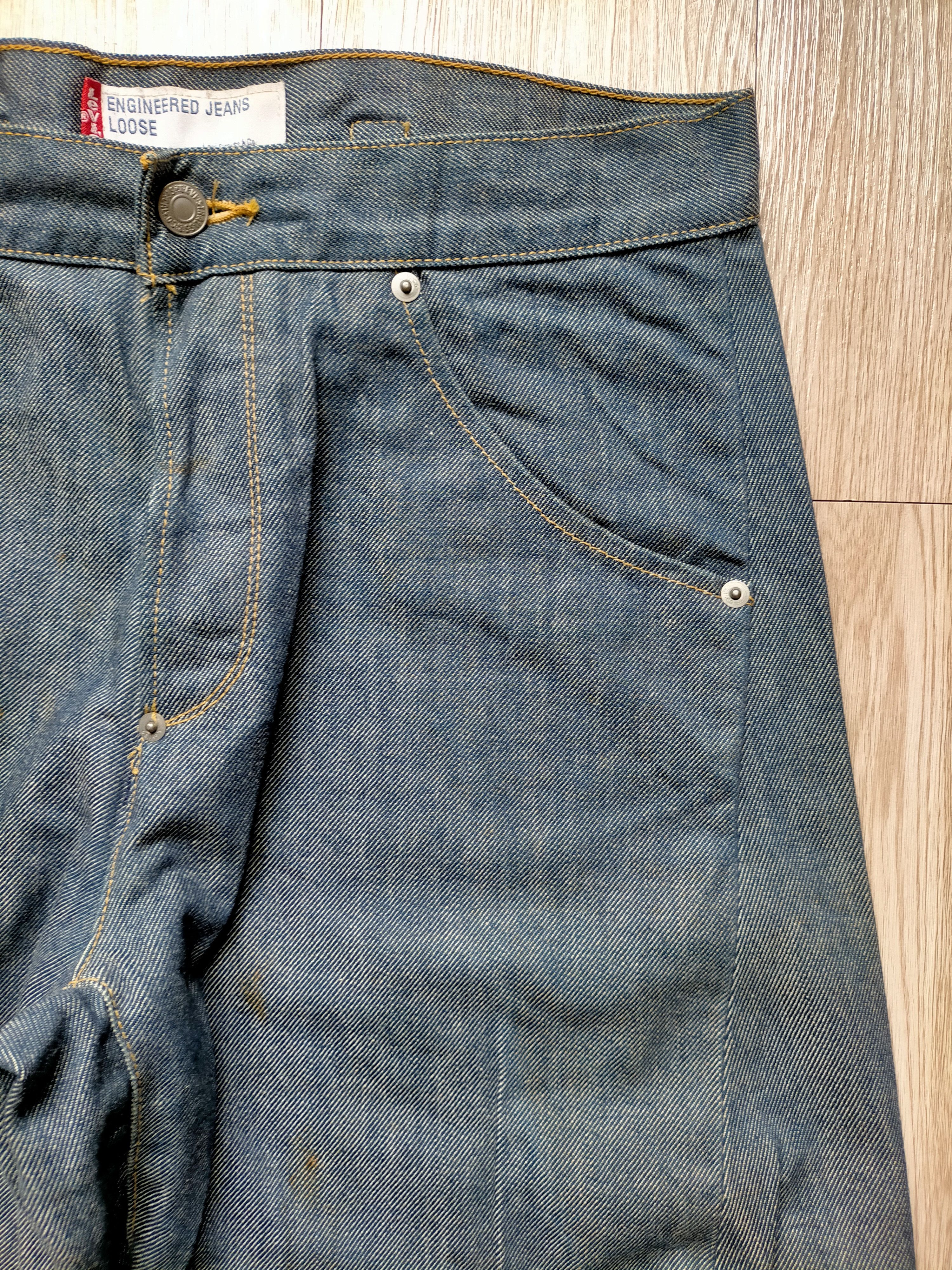 Levi's 2000s Levis Engineered Twist Leg Loose Rusty Denim Pants Size US 30 / EU 46 - 9 Thumbnail