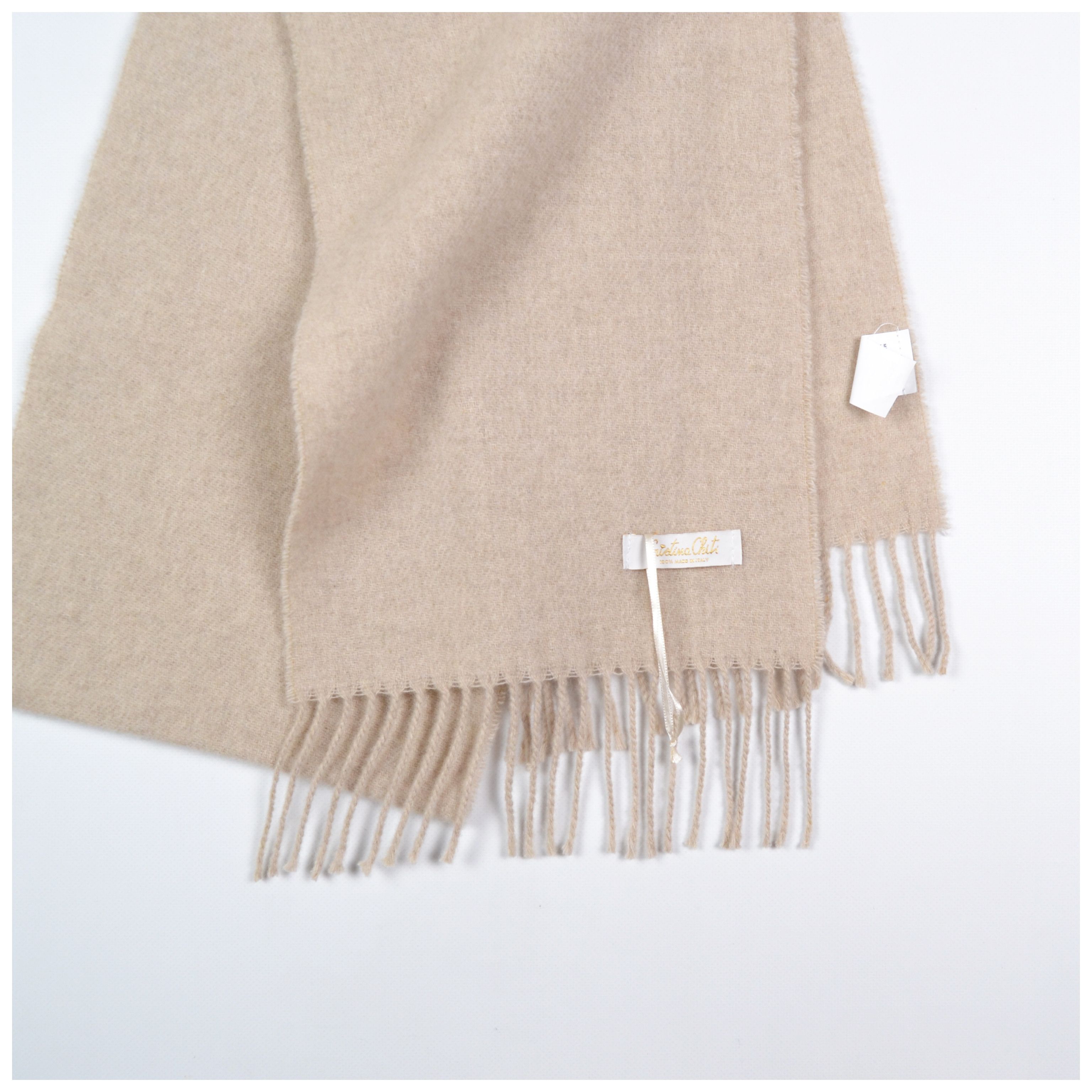 Other Cristina Chiti Beige Wool/Cashmere Scarf Light Beige Size ONE SIZE - 2 Thumbnail