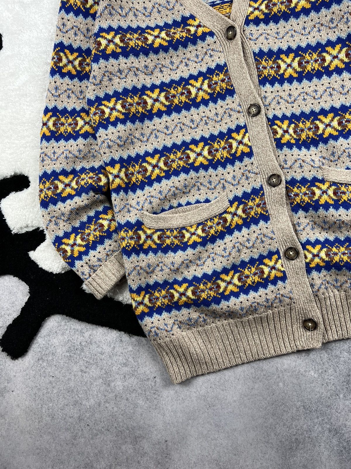 Ralph Lauren Polo Ralph Lauren Fair Isle Avant Gard Cardigan Sweater Size S / US 4 / IT 40 - 6 Thumbnail