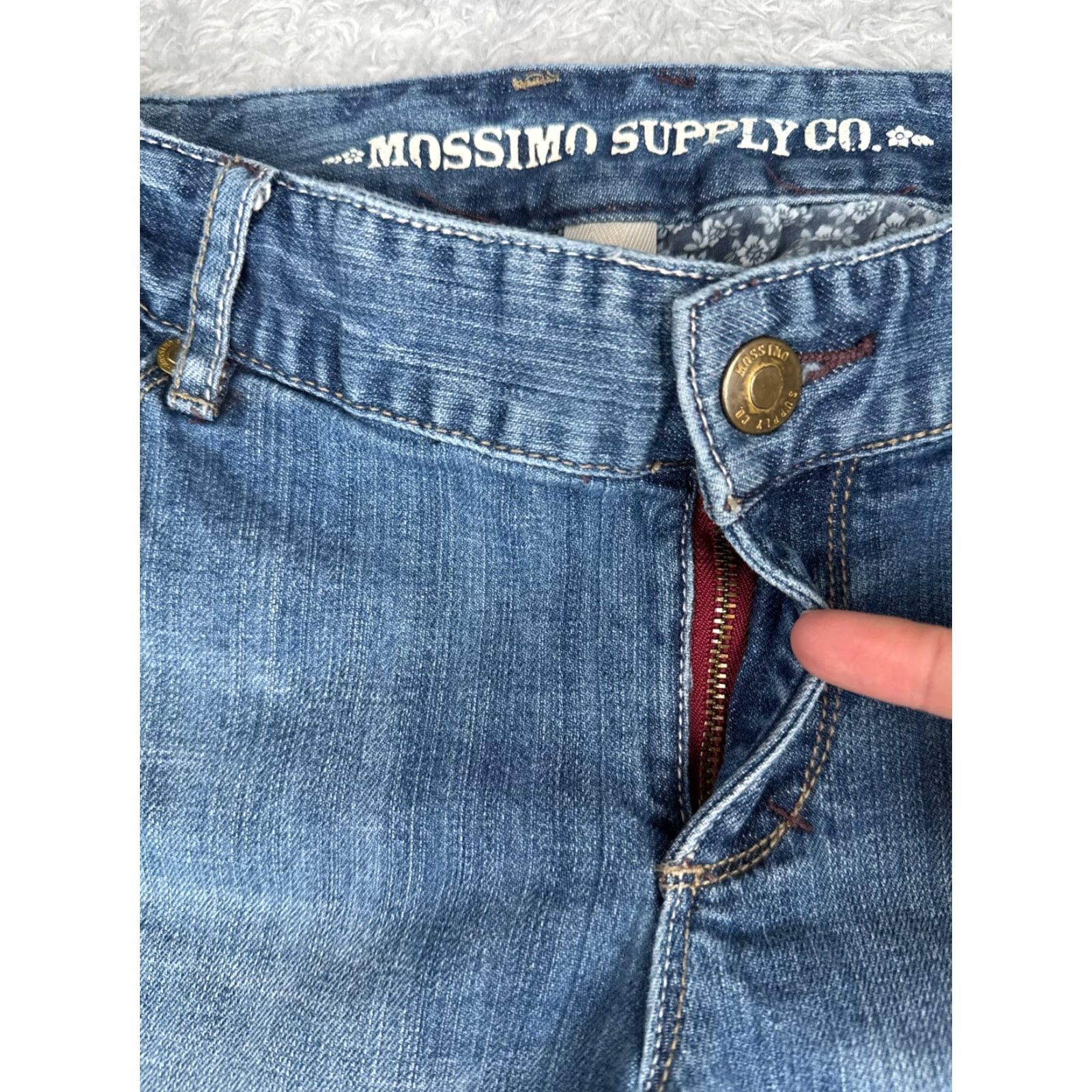 Mossimo Mossimo Jeans Bootcut Juniors 9 Blue Denim Distressed Low Rise 30x31 Cotton Blend 5-Pocket Womens Girls? Size 30" / US 8 / IT 44 - 5 Thumbnail