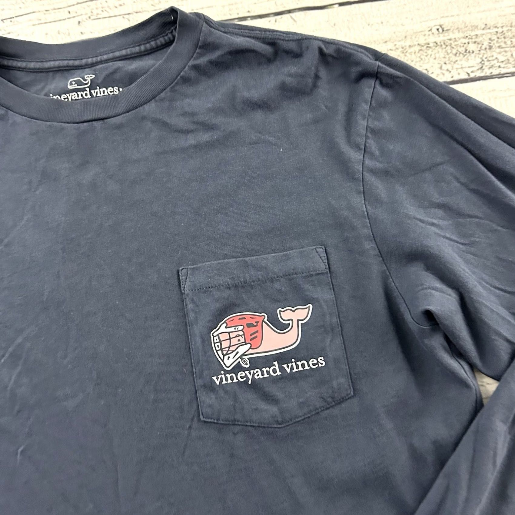 Vineyard Vines Vineyard Vines Lacrosse Long Sleeve Pocket T Shirt Men's XS Blue Size US XS / EU 42 / 0 - 2 Thumbnail