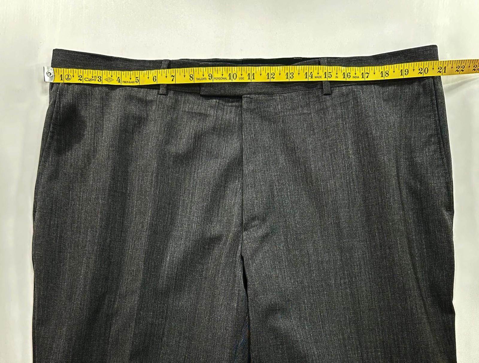 Hugo Boss Hugo Boss Flat Front Dress Pants Gray Mens 42/30 Size US 42 / EU 58 - 4 Thumbnail