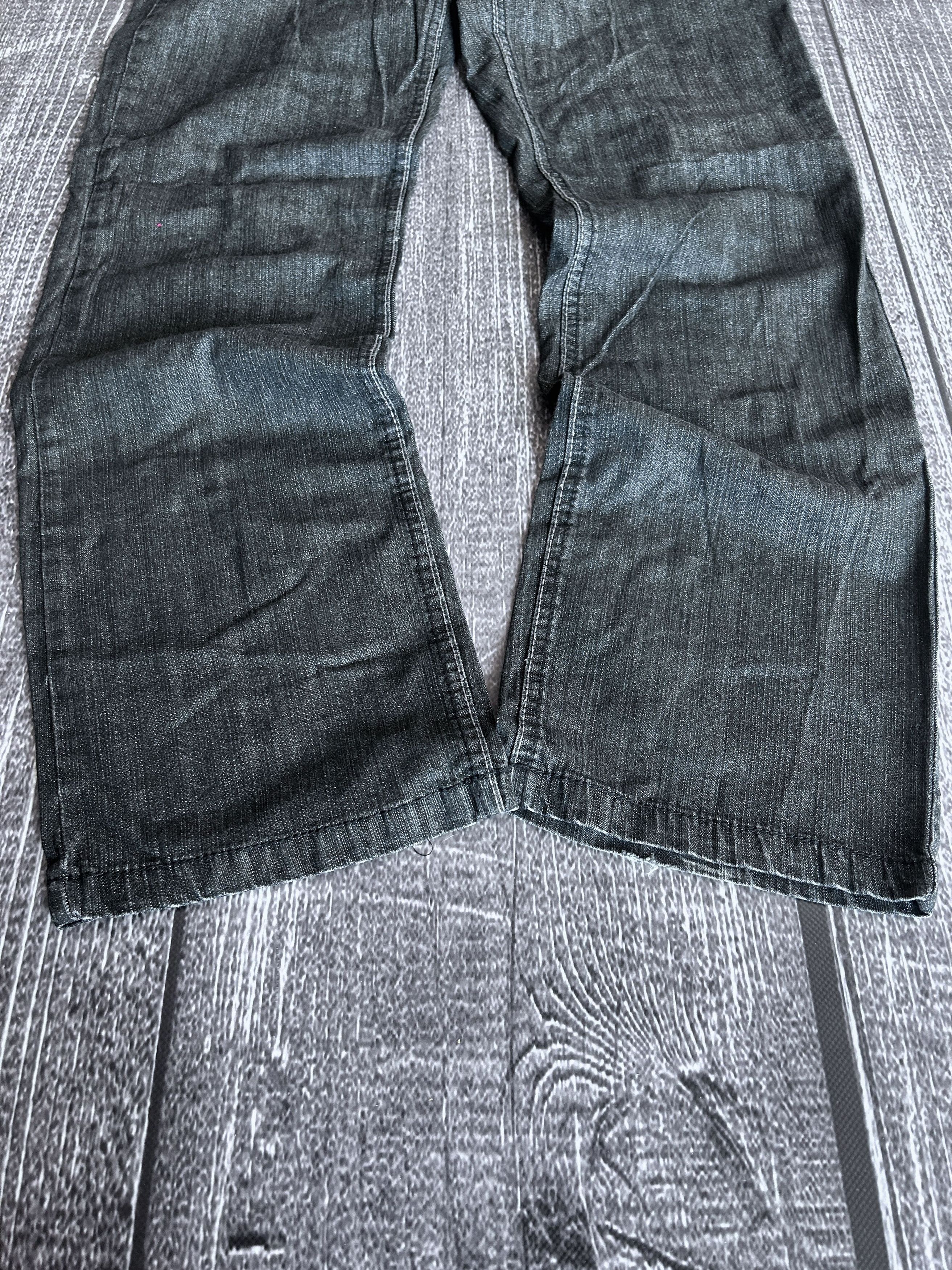 Vintage Black Wide Leg Denim Jeans Minimal Baggy Streetwear Fit Size US 32 / EU 48 - 3 Thumbnail