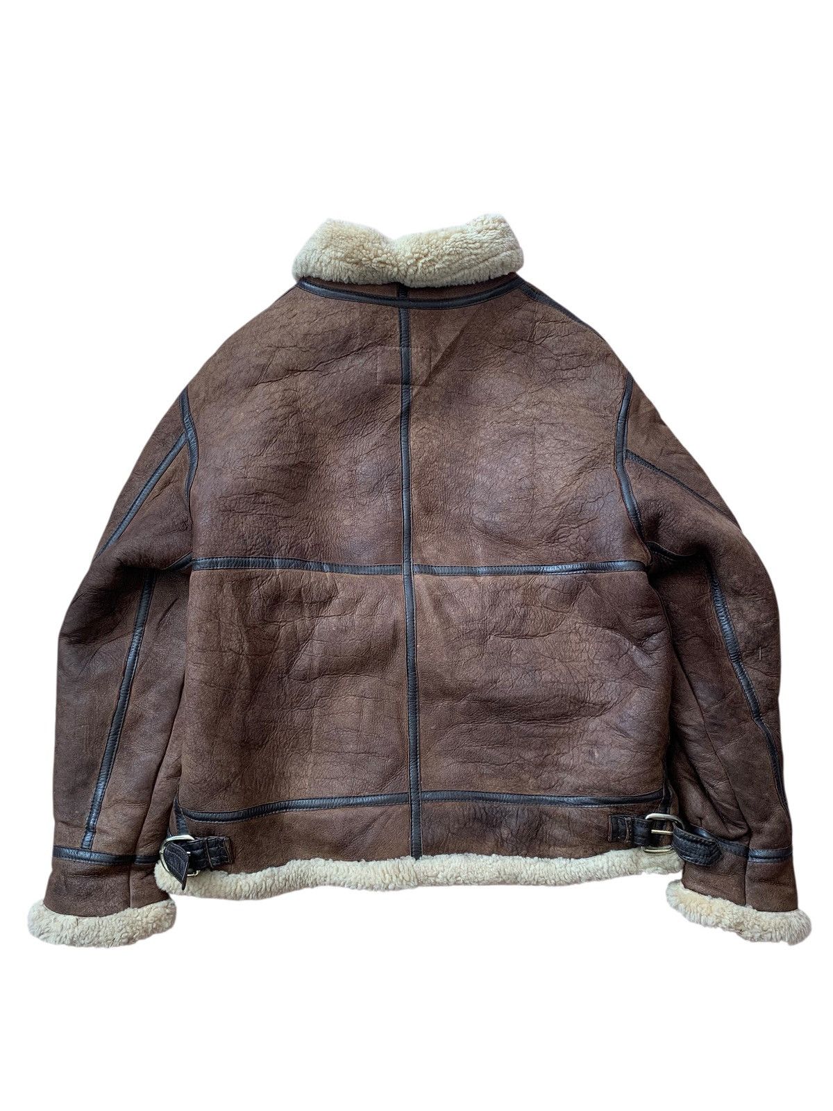 Cockpit USA 🔥VTG SHEEPSKIN LEATHER JACKET TYPE B3 USAF Size US L / EU 52-54 / 3 - 5 Thumbnail