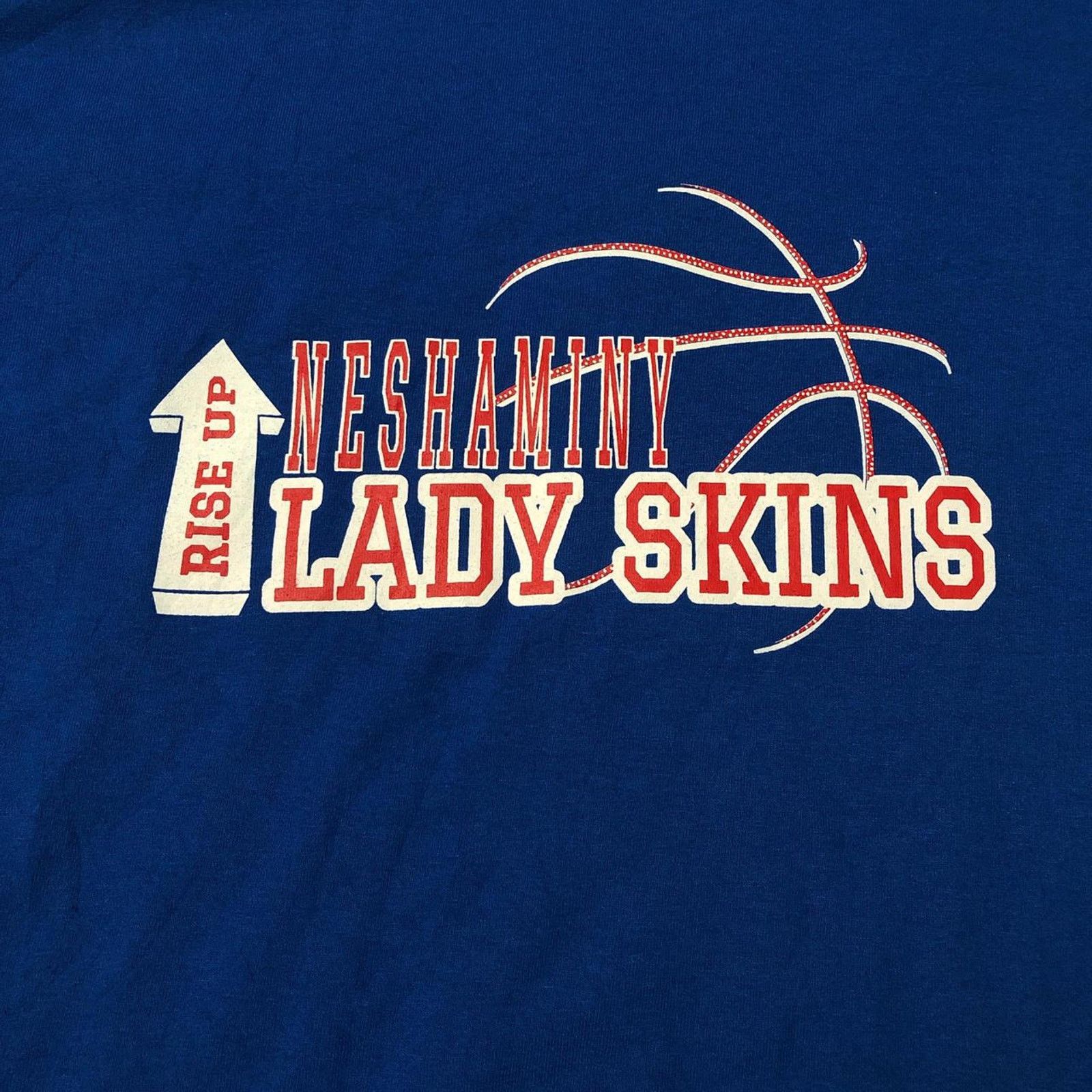Jerzees Blue Neshaminy Lady Skins Basketball Graphic Tee Size US L / EU 52-54 / 3 - 3 Thumbnail