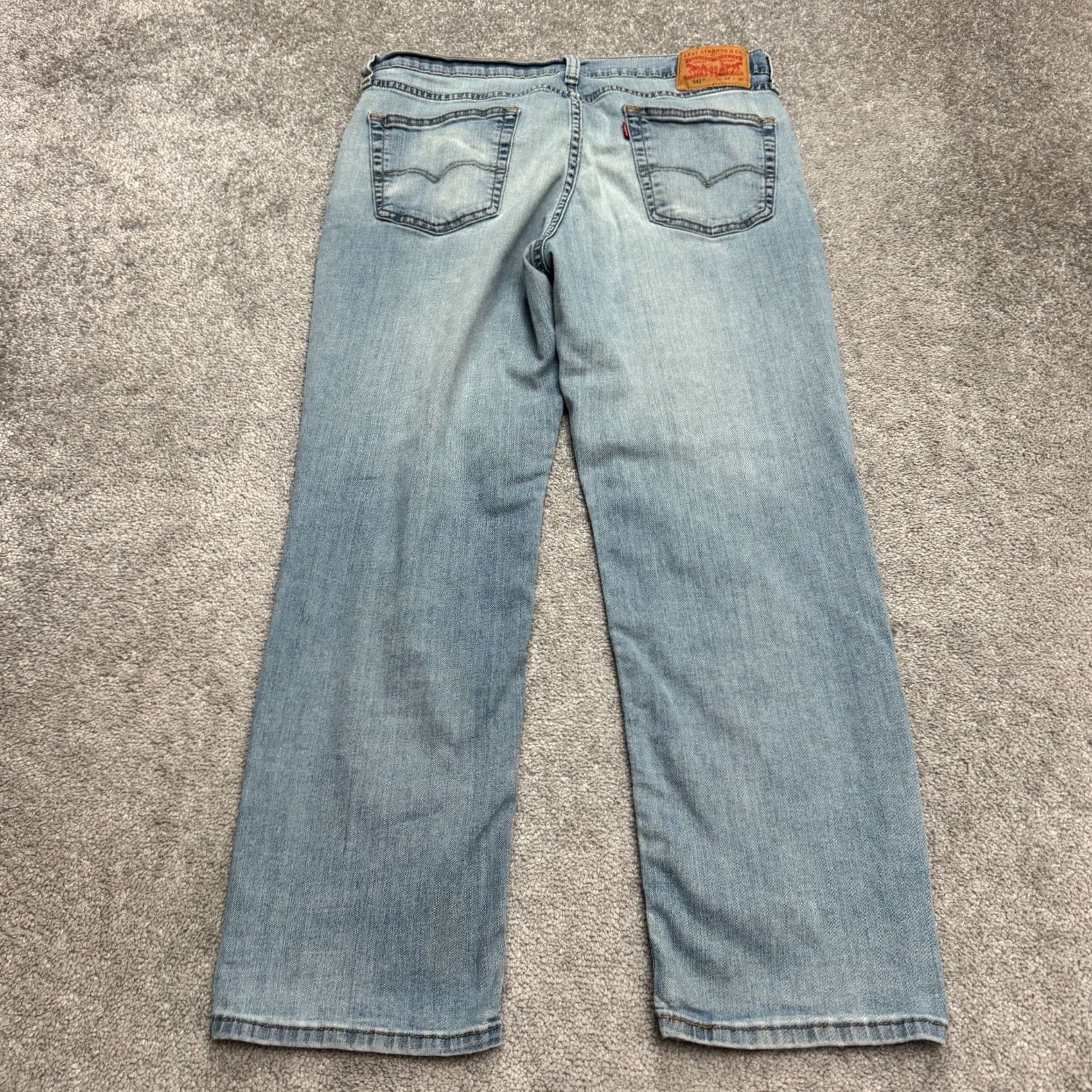 Levi's Levi's 541 Athletic Fit Straight Denim Jeans Mens 34x30 Blue Light Wash Casual Shirt Pants? Size US 30 / EU 46 - 2 Thumbnail