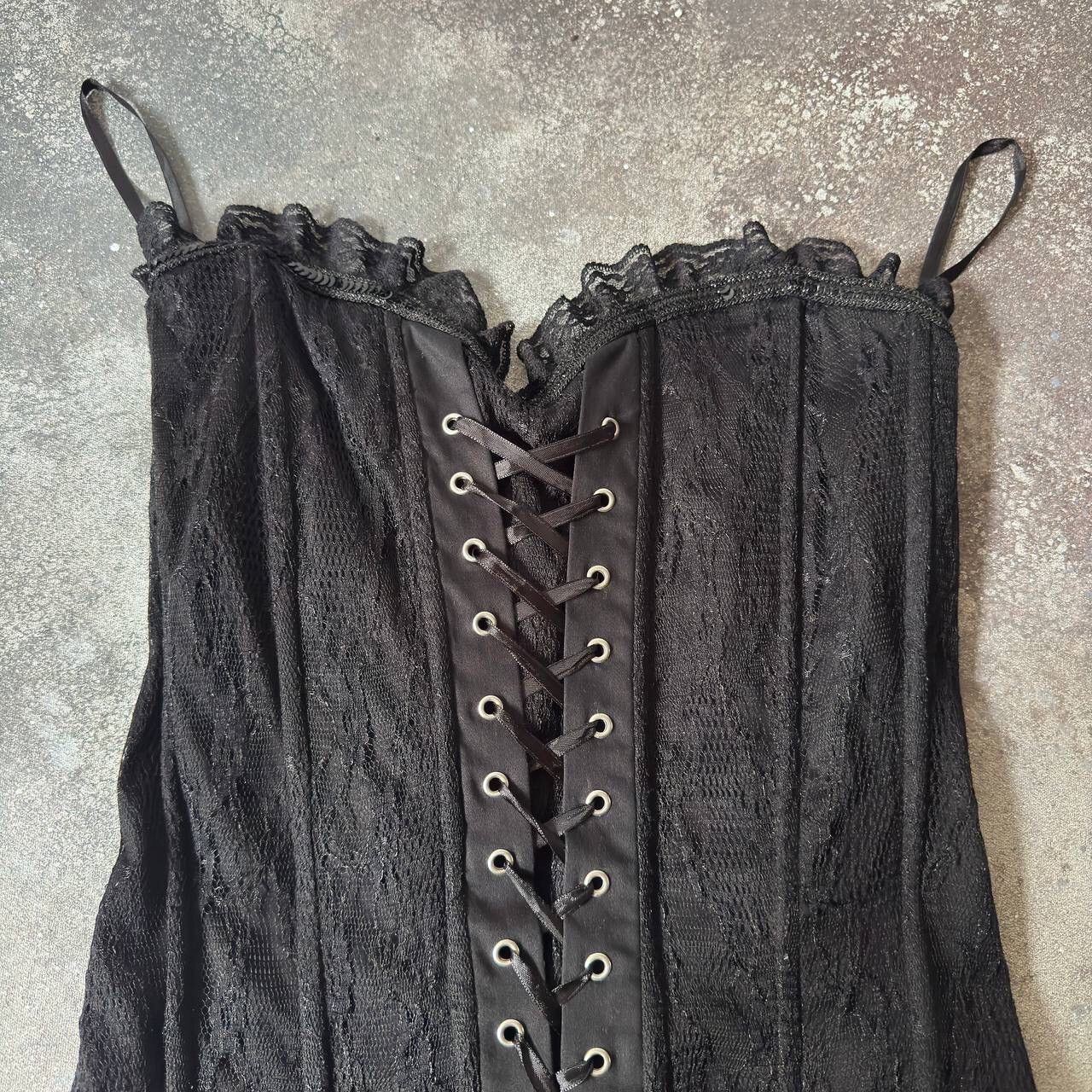 Opium Y2K Vintage Gothic Pleated Corset Dress