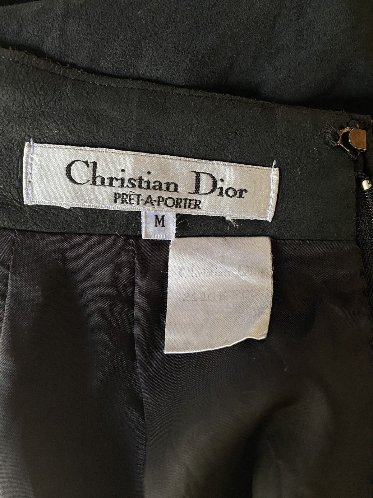 Dior Christian Dior Black Fux Leather Skirt with Pockets. Size 27" / US 4 / IT 40 - 5 Thumbnail