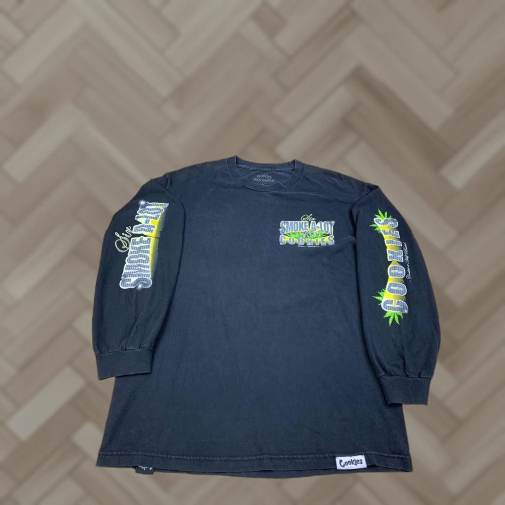 Vintage Cookies x Half Baked Long Sleeve Shirt Mens L Black Crew Neck Graphic Print Size US L / EU 52-54 / 3 - 1 Thumbnail