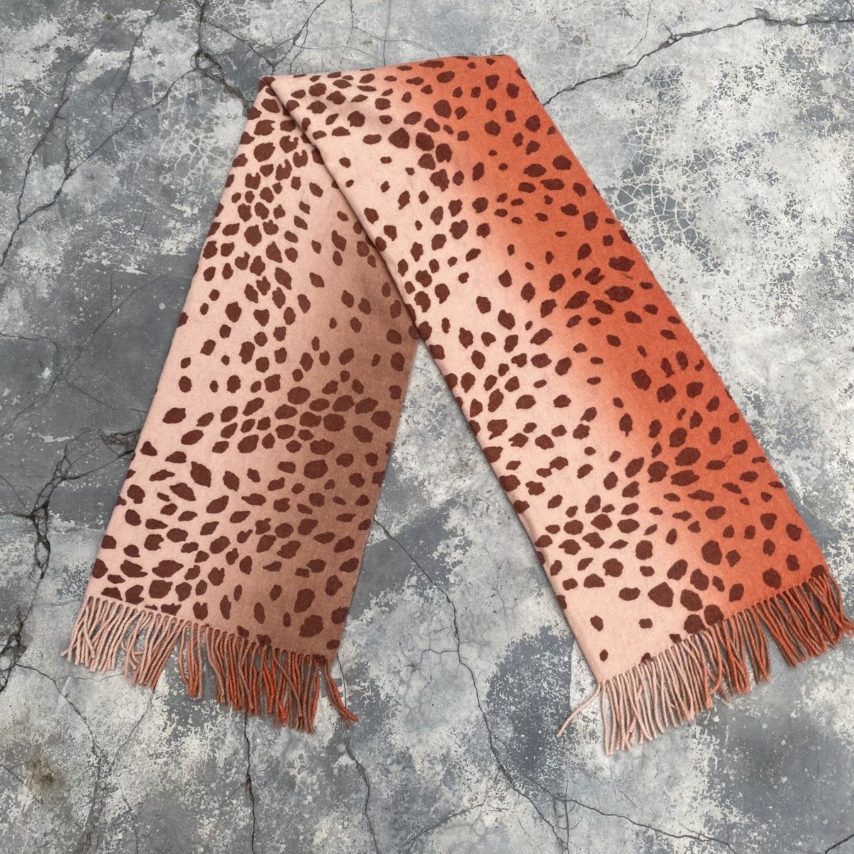Borsalino BORSALINO Leopard Wool Scarf Size ONE SIZE - 3 Thumbnail