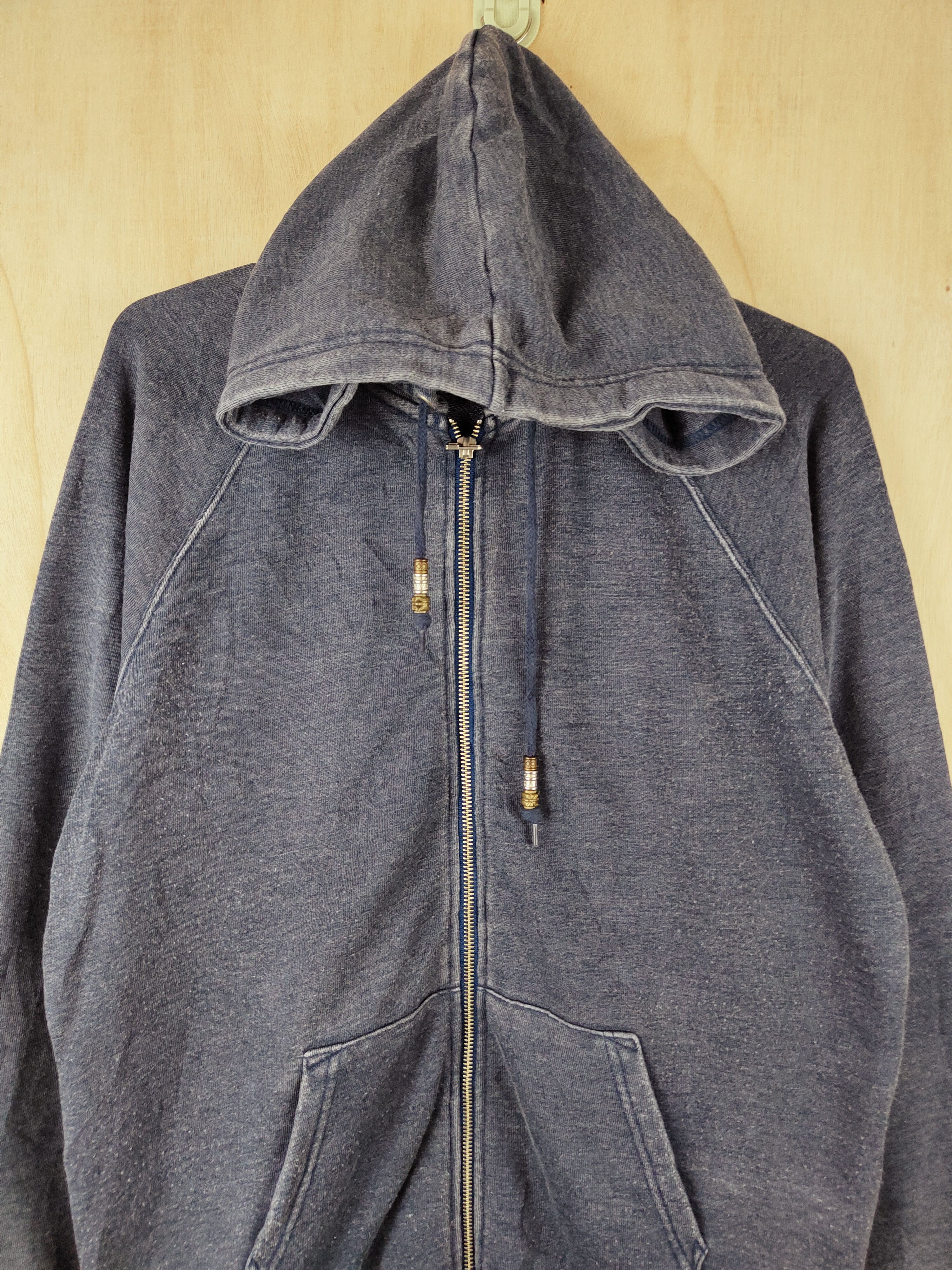 Japanese Brand × Vintage Vintage Beams Dark Blue Faded Hoodie Sweaters Size US L / EU 52-54 / 3 - 2 Thumbnail