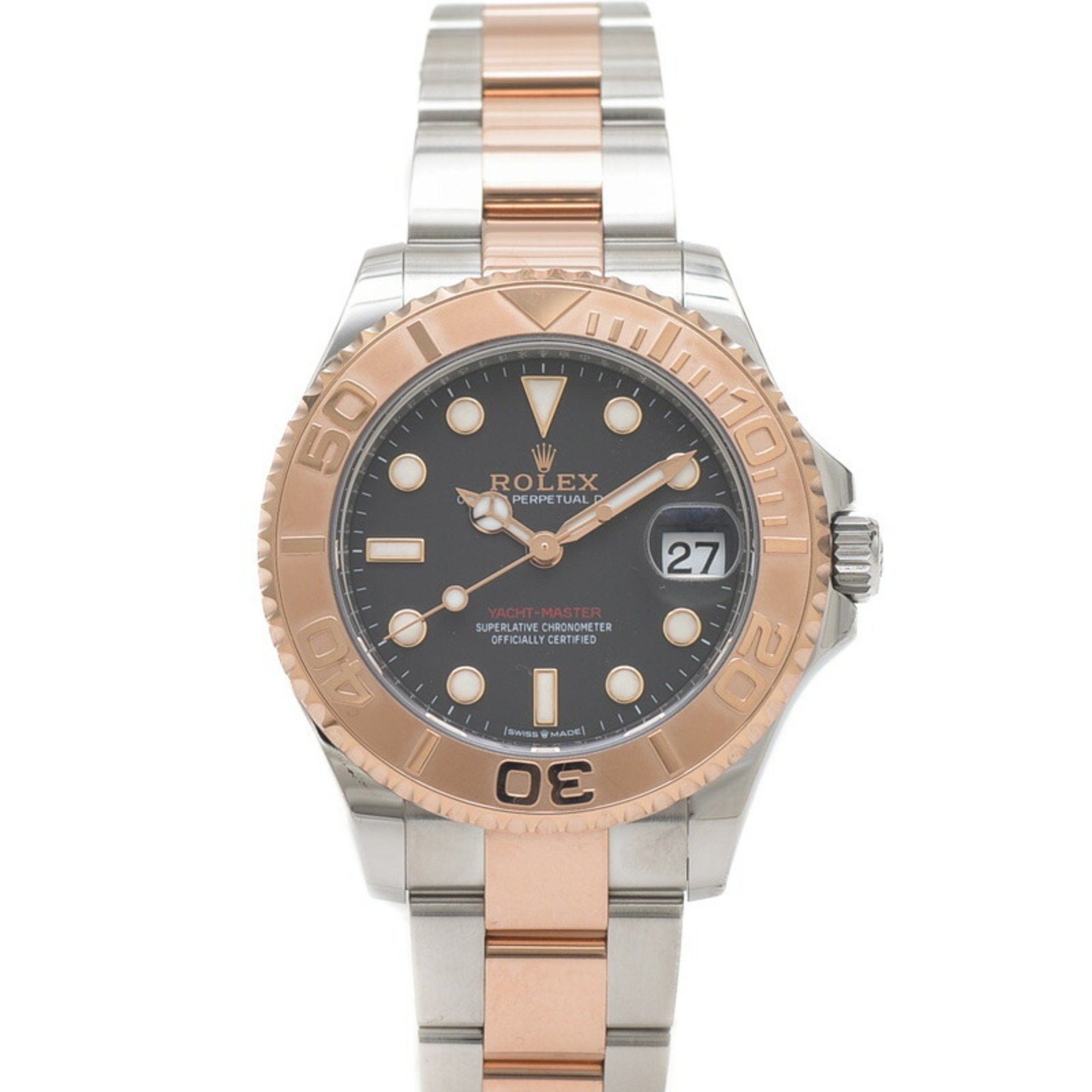 Rolex Rolex Yacht-Master 268621 Watch Black Dial SS RG Random Serial Number Boys Size ONE SIZE - 1 Thumbnail