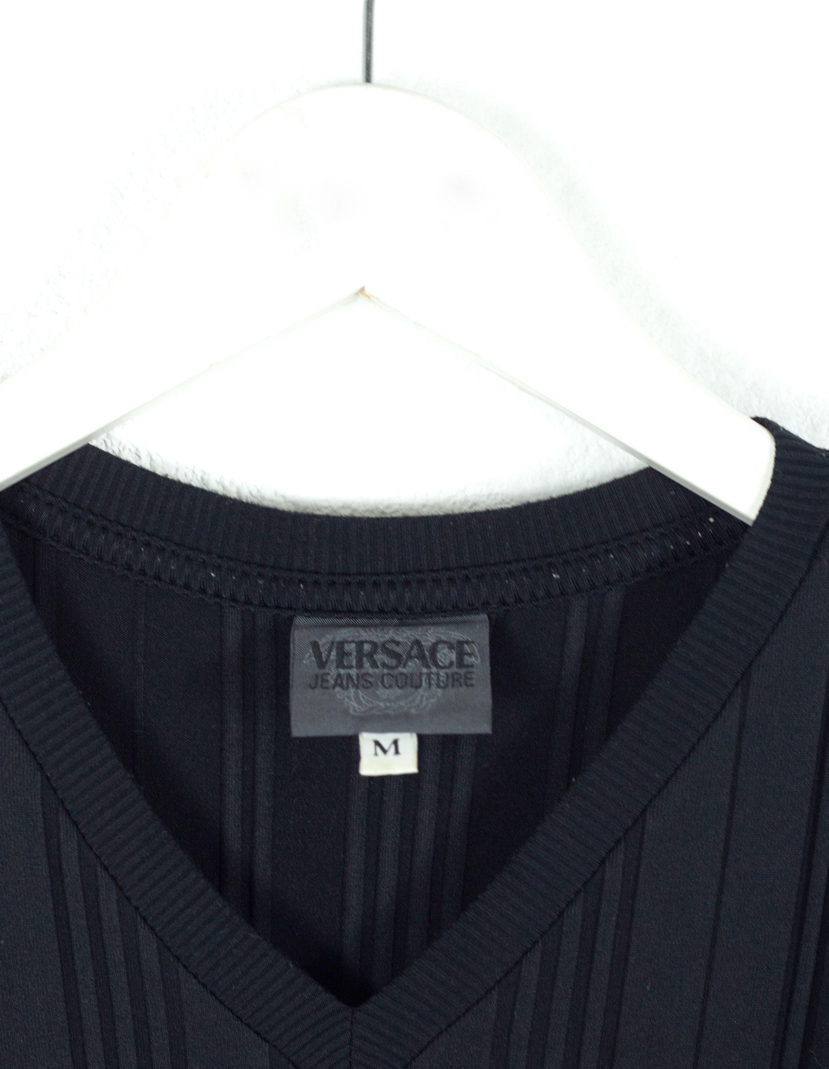 Versace × Versace Jeans Couture Vintage Versace Jeans Couture Ribbed T-shirt Tee 90s NZ Size US M / EU 48-50 / 2 - 2 Thumbnail