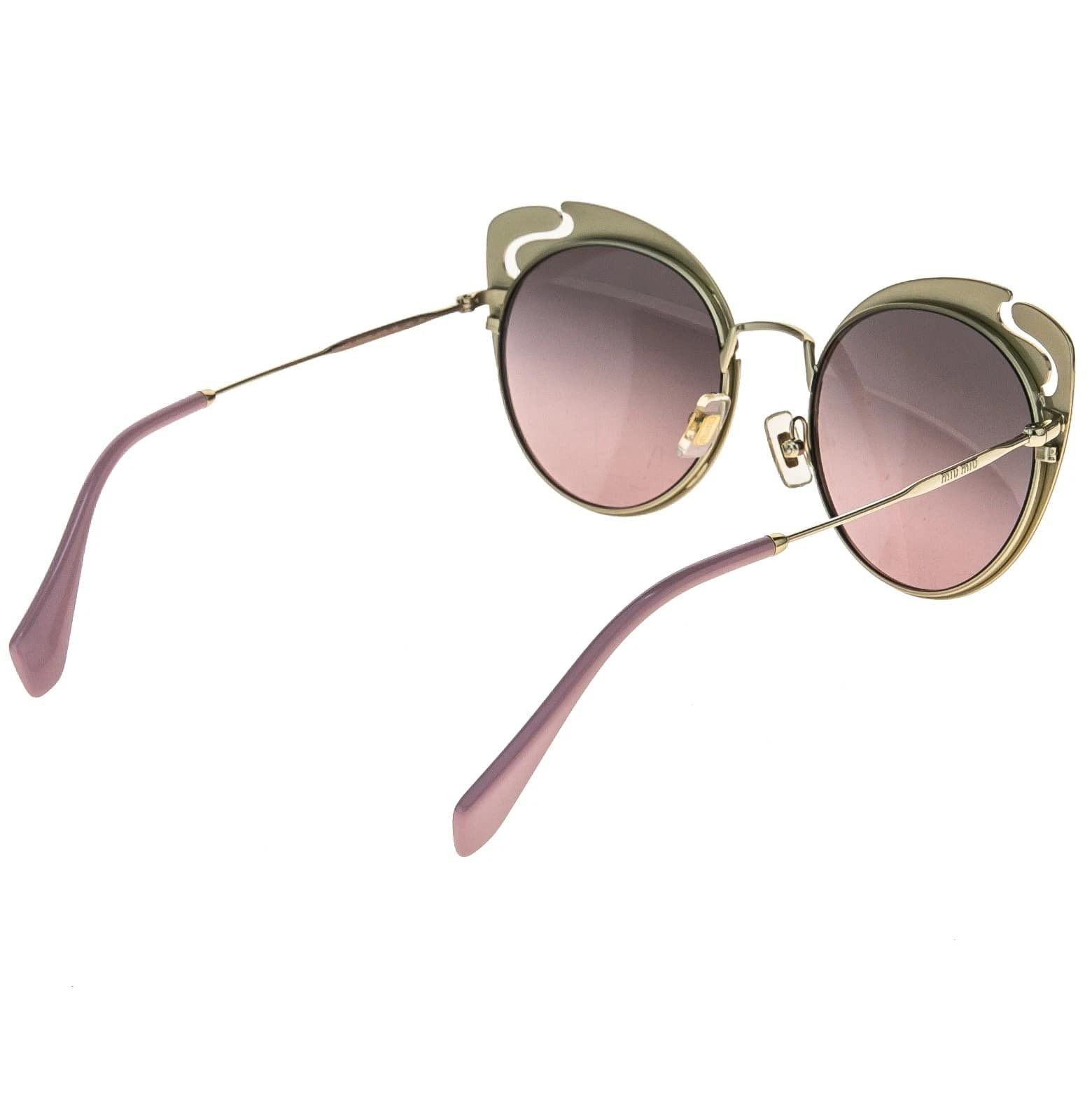 Miu Miu MIU MIU NOIR MU57TS 57T Cut Out Gold Pink Fashion Sunglasses Size ONE SIZE - 6 Thumbnail