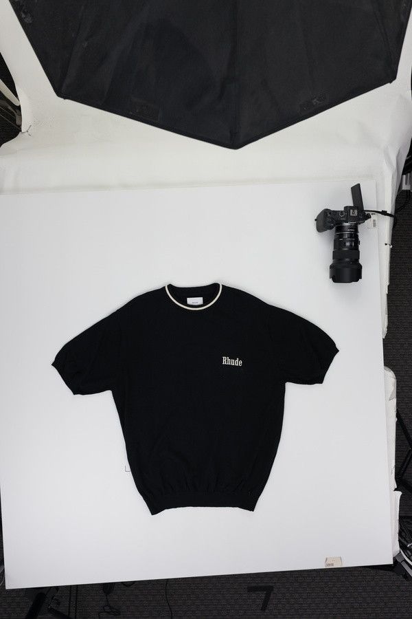 Rhude Logo Knit Tee SIZE XL Size US XL / EU 56 / 4 - 1 Thumbnail