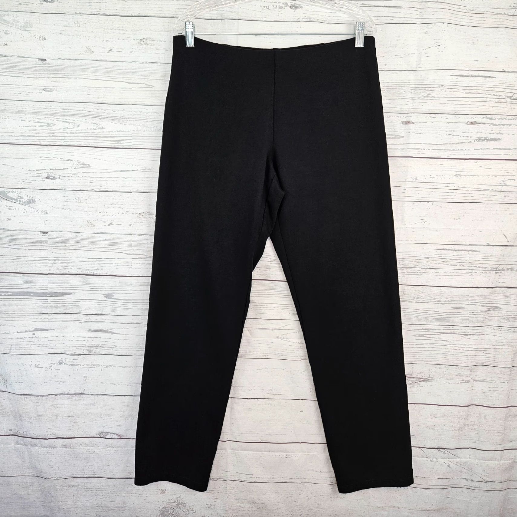 Eileen Fisher Eileen Fisher Pants Womens Ponte Knit Pull On Sz Medium Black Mid Rise Size 32" / US 10 / IT 46 - 2 Thumbnail