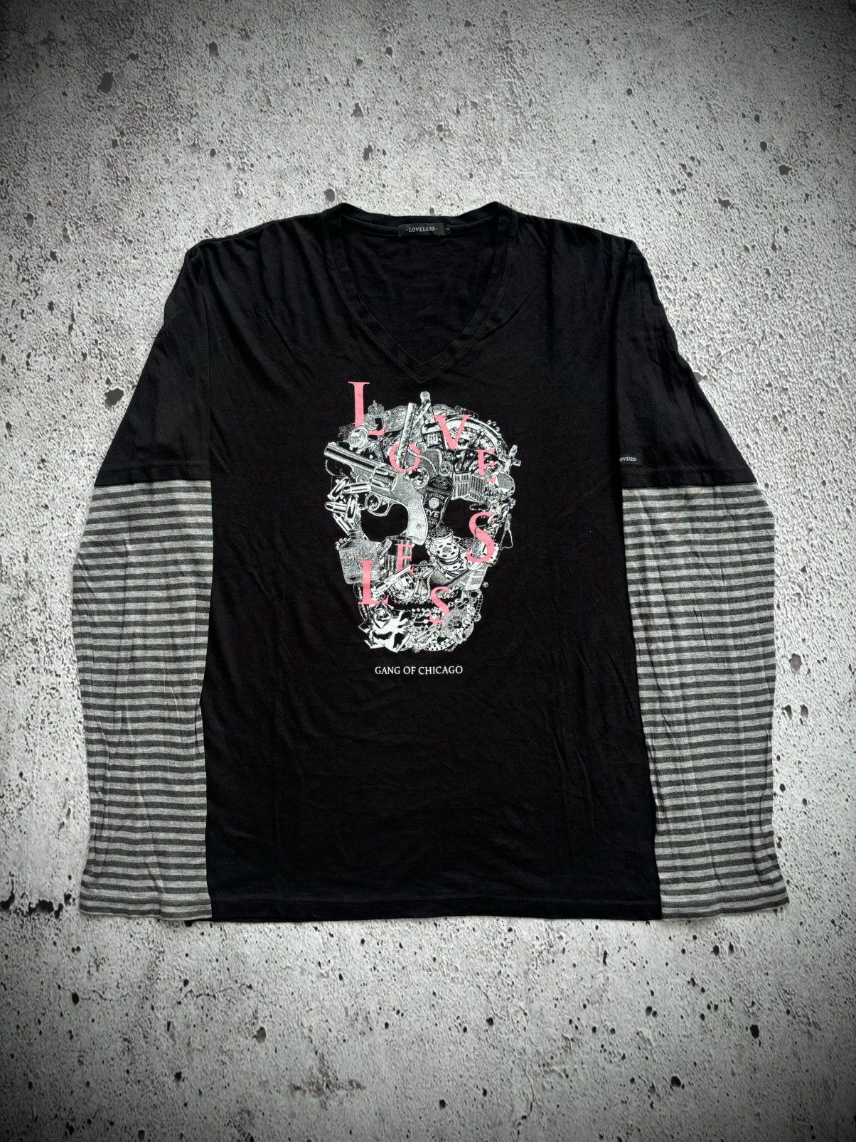 Hysteric Glamour Y2k Double Layer Loveless Skull longsleeve Size US M / EU 48-50 / 2 - 1 Thumbnail