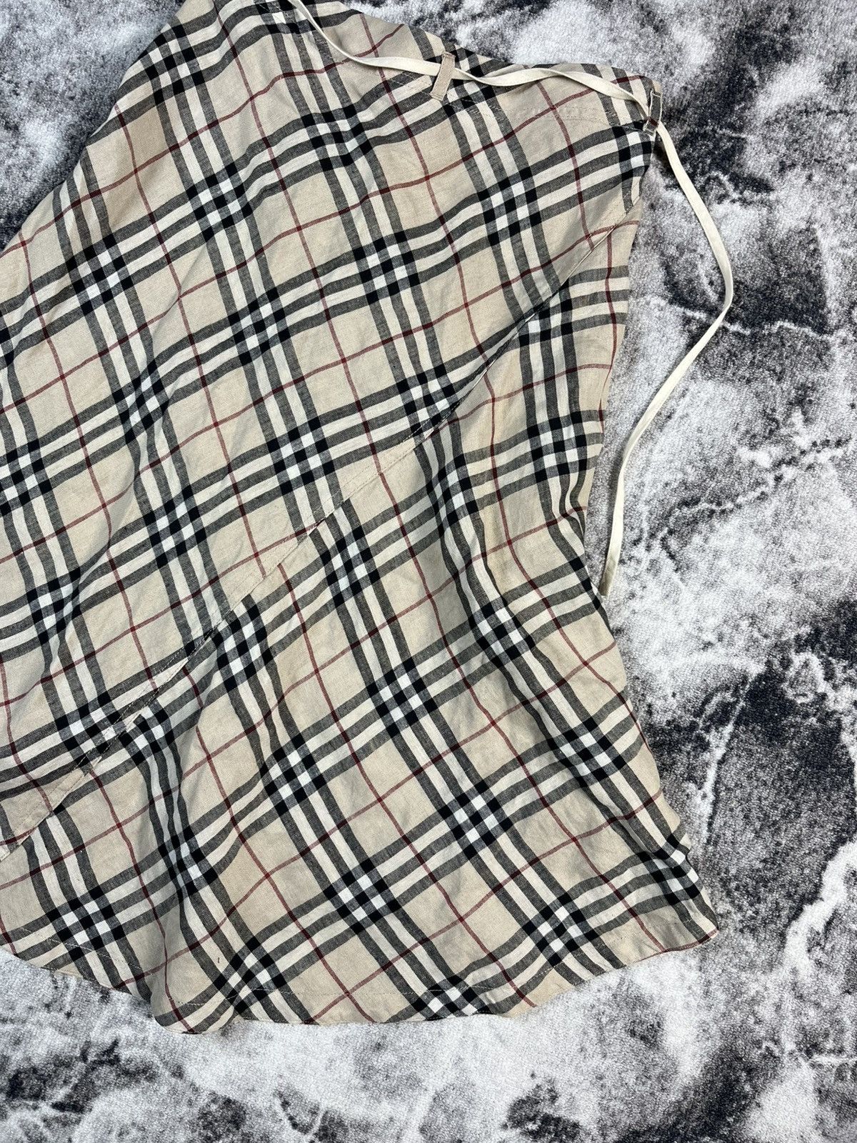 Burberry Burberry Nova Check Skirt Linen Beige Women XS (fits XS–S) Size 29" - 17 Thumbnail