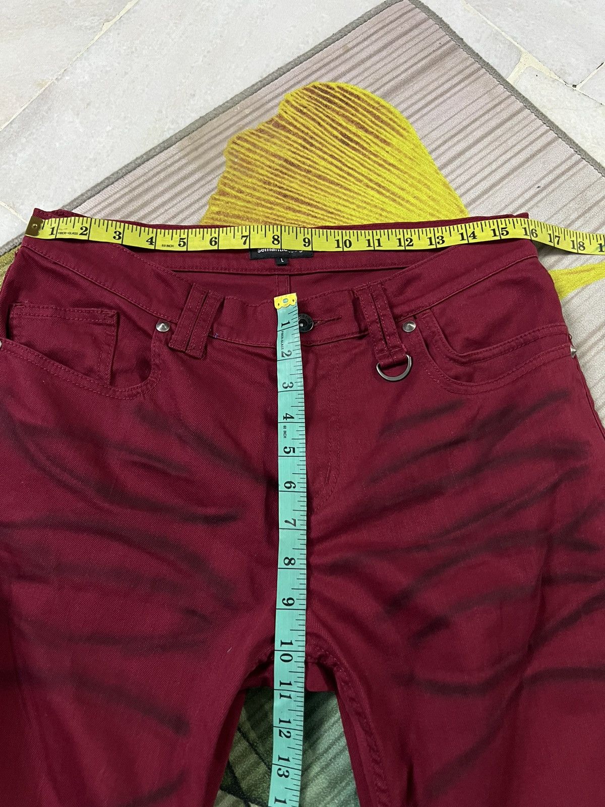 Japanese Brand × semanticdesign SEMANTIC DESIGN CURVE PUNK JEANS VERY RARE Size US 32 / EU 48 - 12 Thumbnail
