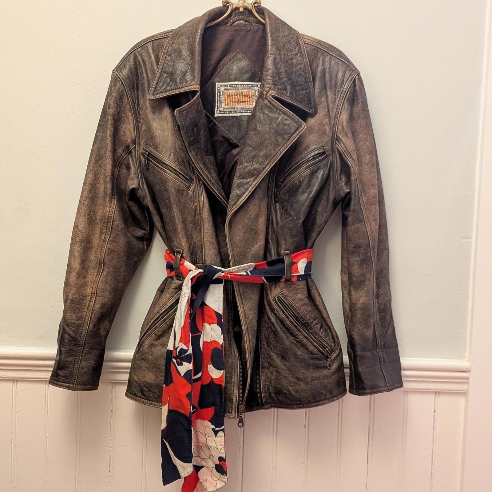 C&A Vintage C&A custom cow hide leather coat. Size L / US 10 / IT 46 - 1 Thumbnail